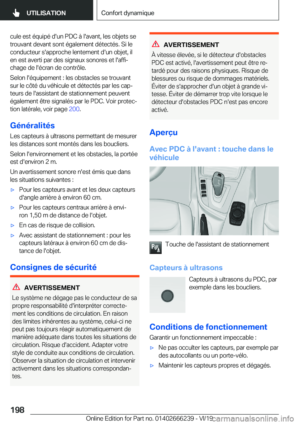 BMW 2 SERIES COUPE 2020  Notices Demploi (in French) �c�u�l�e��e�s�t��é�q�u�i�p�é��d�'�u�n��P�D�C��