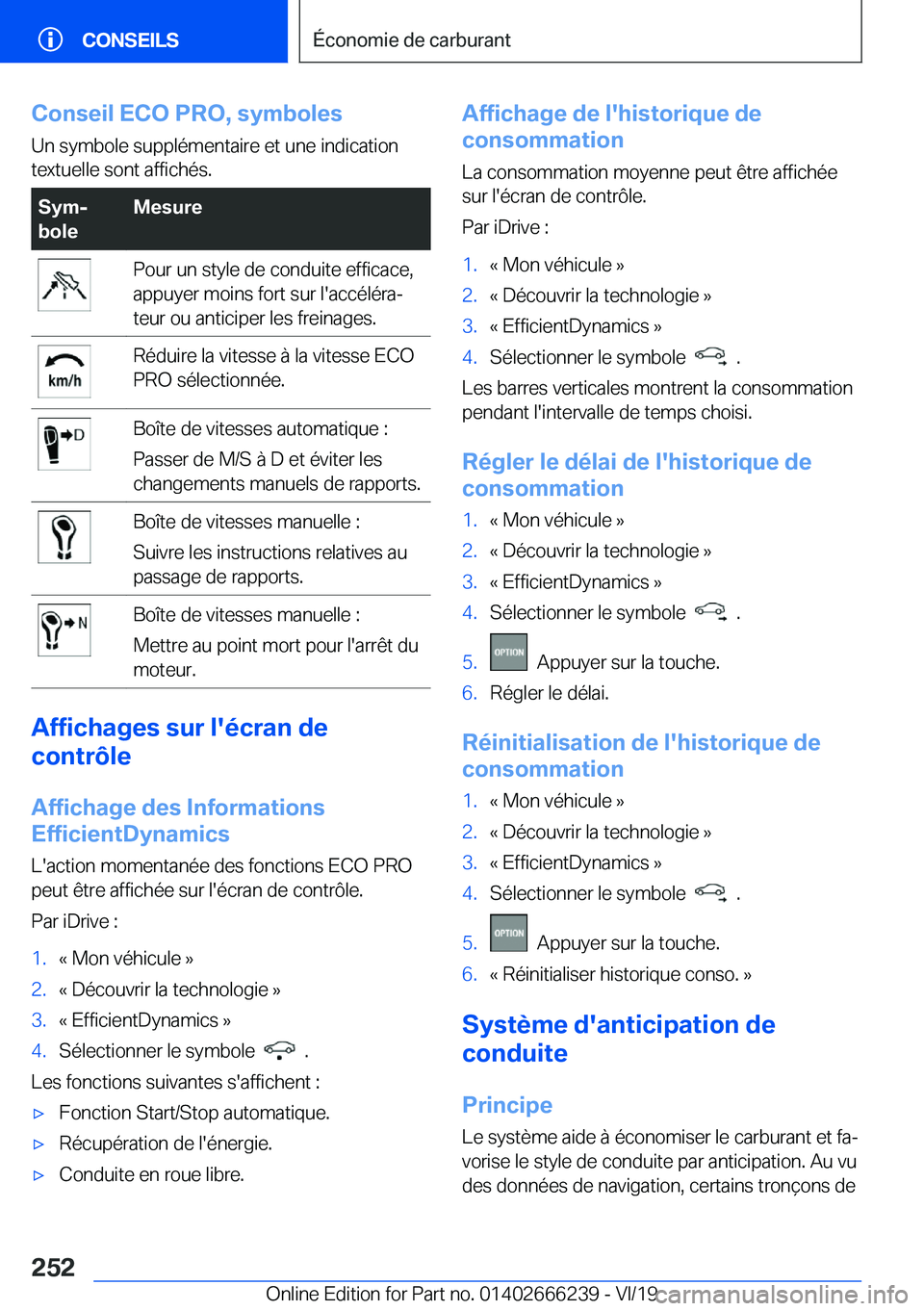 BMW 2 SERIES COUPE 2020  Notices Demploi (in French) �C�o�n�s�e�i�l��E�C�O��P�R�O�,��s�y�m�b�o�l�e�s
�U�n��s�y�m�b�o�l�e��s�u�p�p�l�é�m�e�n�t�a�i�r�e��e�t��u�n�e��i�n�d�i�c�a�t�i�o�n
�t�e�x�t�u�e�l�l�e��s�o�n�t��a�f�f�i�c�h�é�s�.�S�y�mj
�b�