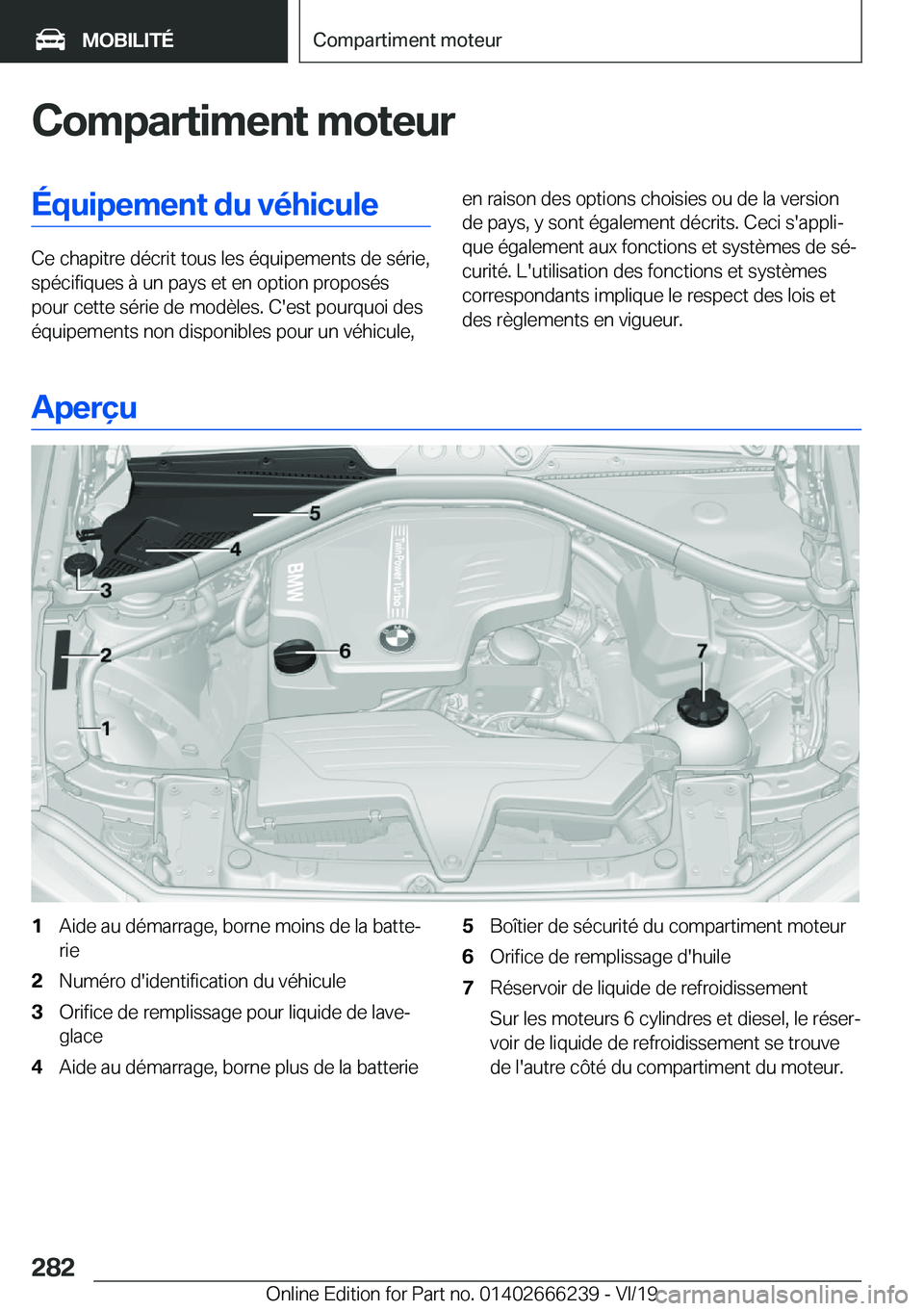 BMW 2 SERIES COUPE 2020  Notices Demploi (in French) �C�o�m�p�a�r�t�i�m�e�n�t��m�o�t�e�u�r�É�q�u�i�p�e�m�e�n�t��d�u��v�é�h�i�c�u�l�e
�C�e��c�h�a�p�i�t�r�e��d�é�c�r�i�t��t�o�u�s��l�e�s��é�q�u�i�p�e�m�e�n�t�s��d�e��s�é�r�i�e�,�s�p�é�c�i�f�