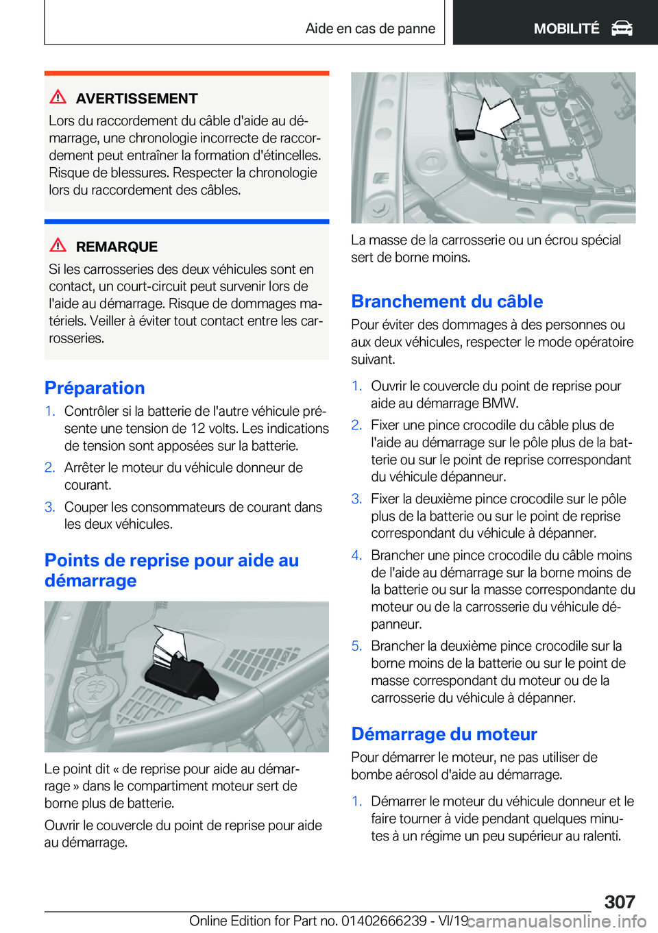 BMW 2 SERIES COUPE 2020  Notices Demploi (in French) �A�V�E�R�T�I�S�S�E�M�E�N�T
�L�o�r�s��d�u��r�a�c�c�o�r�d�e�m�e�n�t��d�u��c�