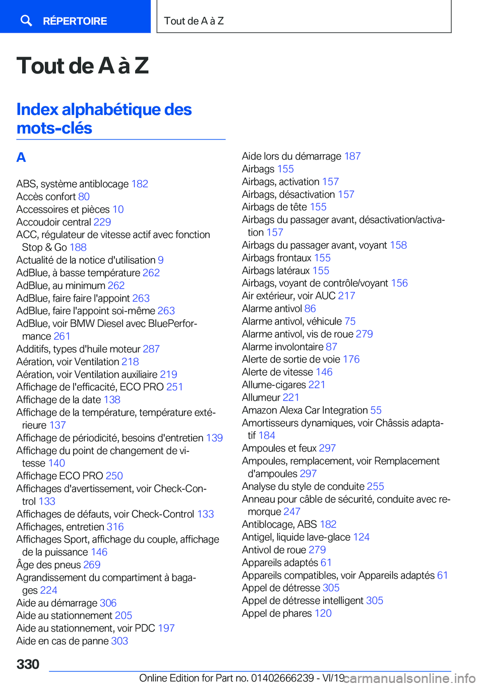 BMW 2 SERIES COUPE 2020  Notices Demploi (in French) �T�o�u�t��d�e��A��