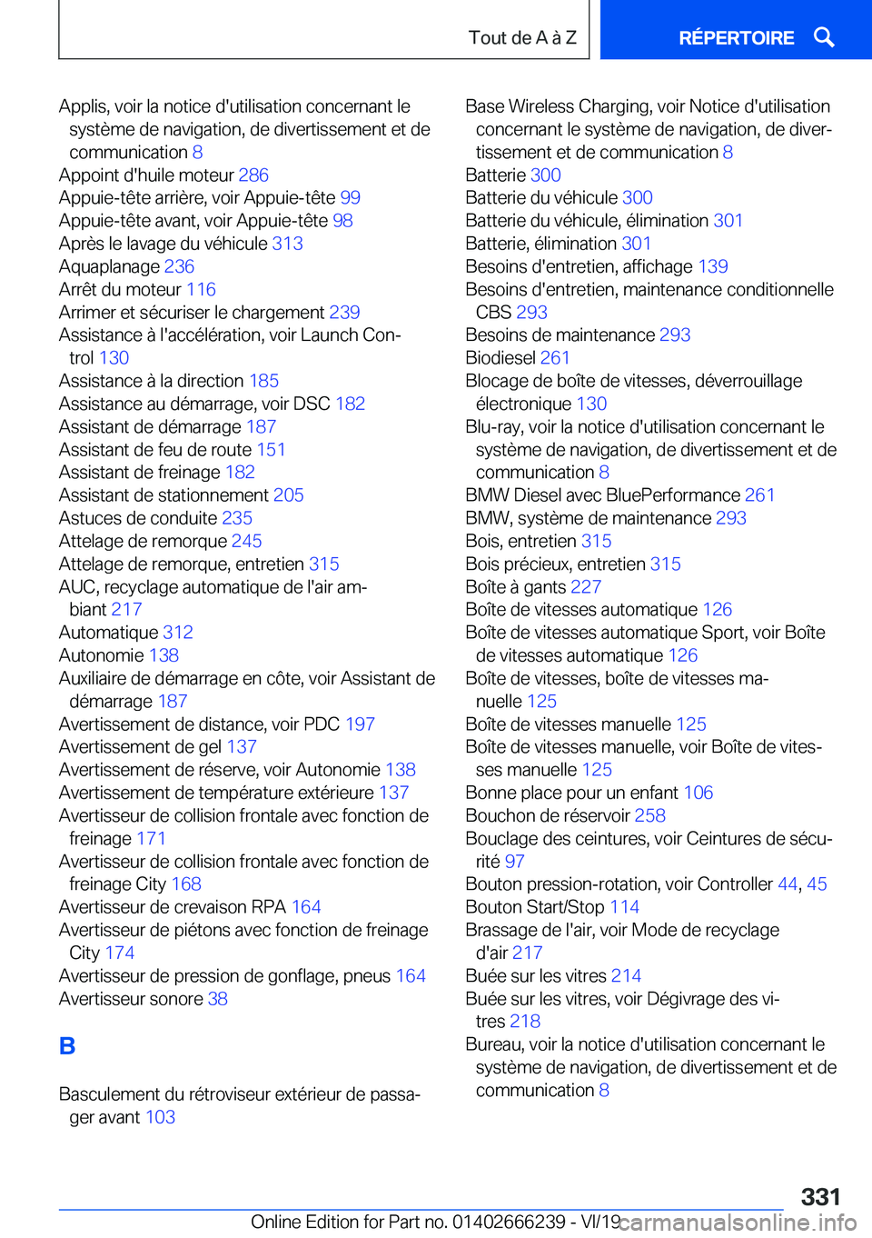 BMW 2 SERIES COUPE 2020  Notices Demploi (in French) �A�p�p�l�i�s�,��v�o�i�r��l�a��n�o�t�i�c�e��d�'�u�t�i�l�i�s�a�t�i�o�n��c�o�n�c�e�r�n�a�n�t��l�e�s�y�s�t�è�m�e��d�e��n�a�v�i�g�a�t�i�o�n�,��d�e��d�i�v�e�r�t�i�s�s�e�m�e�n�t��e�t��d�e
�c