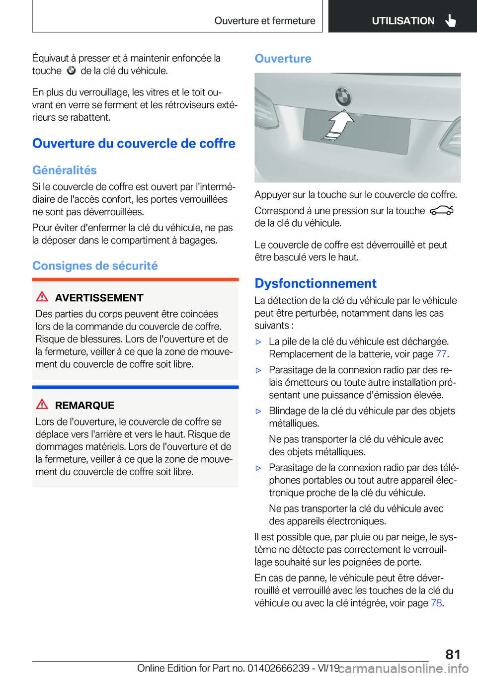 BMW 2 SERIES COUPE 2020  Notices Demploi (in French) �