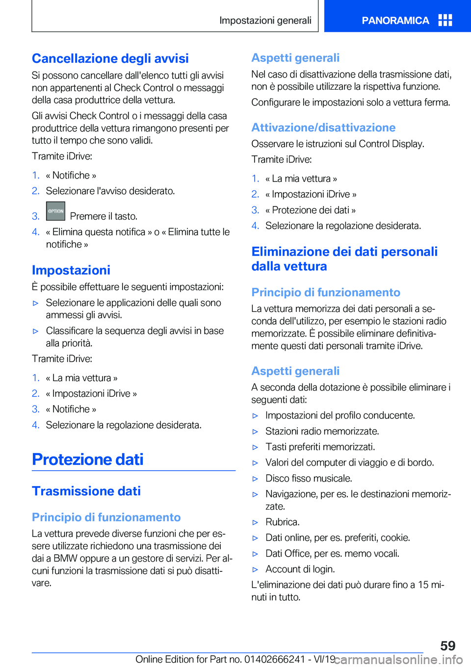 BMW 2 SERIES COUPE 2020  Libretti Di Uso E manutenzione (in Italian) �C�a�n�c�e�l�l�a�z�i�o�n�e��d�e�g�l�i��a�v�v�i�s�i�S�i��p�o�s�s�o�n�o��c�a�n�c�e�l�l�a�r�e��d�a�l�l�'�e�l�e�n�c�o��t�u�t�t�i��g�l�i��a�v�v�i�s�i
�n�o�n��a�p�p�a�r�t�e�n�e�n�t�i��a�l��C�