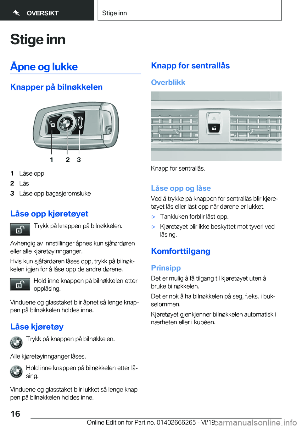 BMW 2 SERIES COUPE 2020  InstruksjonsbØker (in Norwegian) �S�t�i�g�e��i�n�n�