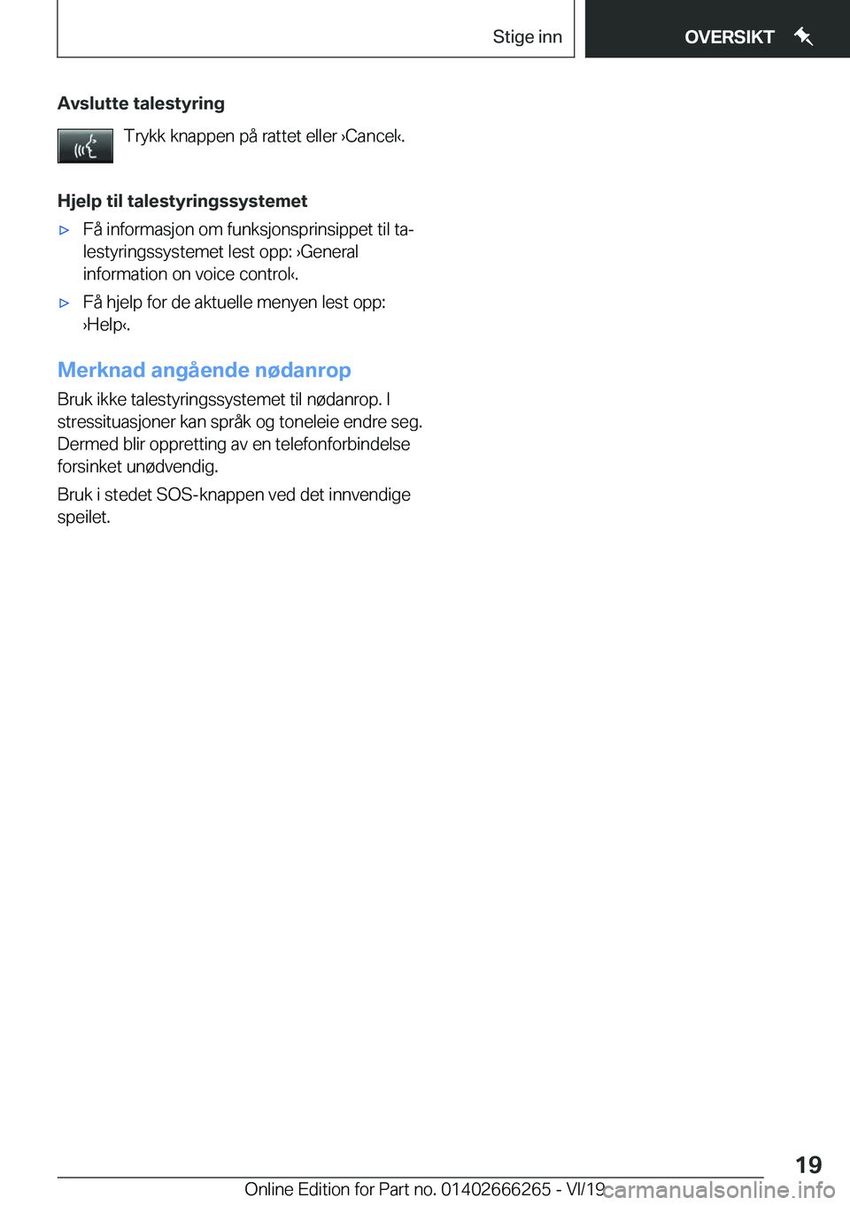 BMW 2 SERIES COUPE 2020  InstruksjonsbØker (in Norwegian) �A�v�s�l�u�t�t�e��t�a�l�e�s�t�y�r�i�n�g�T�r�y�k�k��k�n�a�p�p�e�n��p�å��r�a�t�t�e�t��e�l�l�e�r�