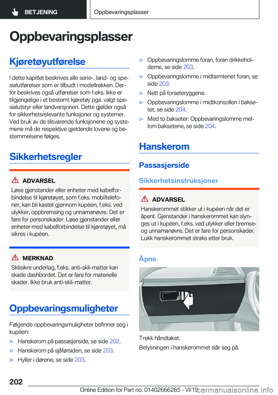 BMW 2 SERIES COUPE 2020  InstruksjonsbØker (in Norwegian) �O�p�p�b�e�v�a�r�i�n�g�s�p�l�a�s�s�e�r�K�j�