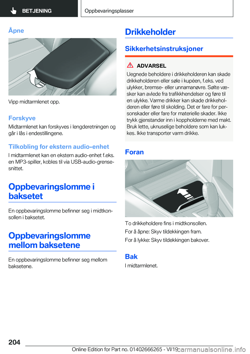 BMW 2 SERIES COUPE 2020  InstruksjonsbØker (in Norwegian) �