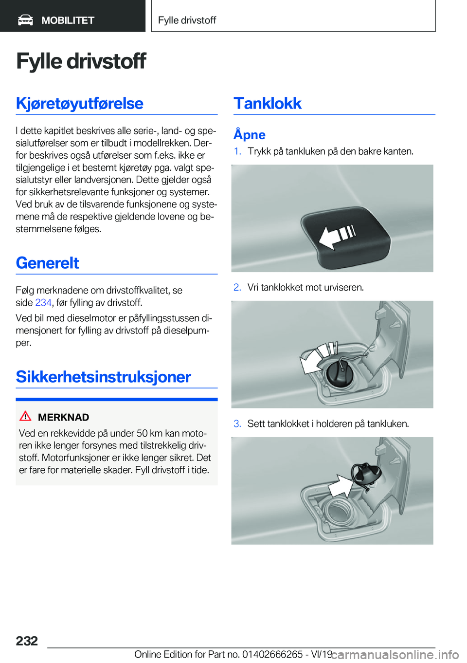 BMW 2 SERIES COUPE 2020  InstruksjonsbØker (in Norwegian) �F�y�l�l�e��d�r�i�v�s�t�o�f�f�K�j�