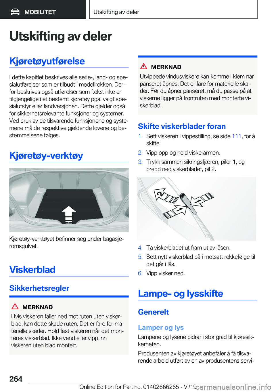 BMW 2 SERIES COUPE 2020  InstruksjonsbØker (in Norwegian) �U�t�s�k�i�f�t�i�n�g��a�v��d�e�l�e�r�K�j�