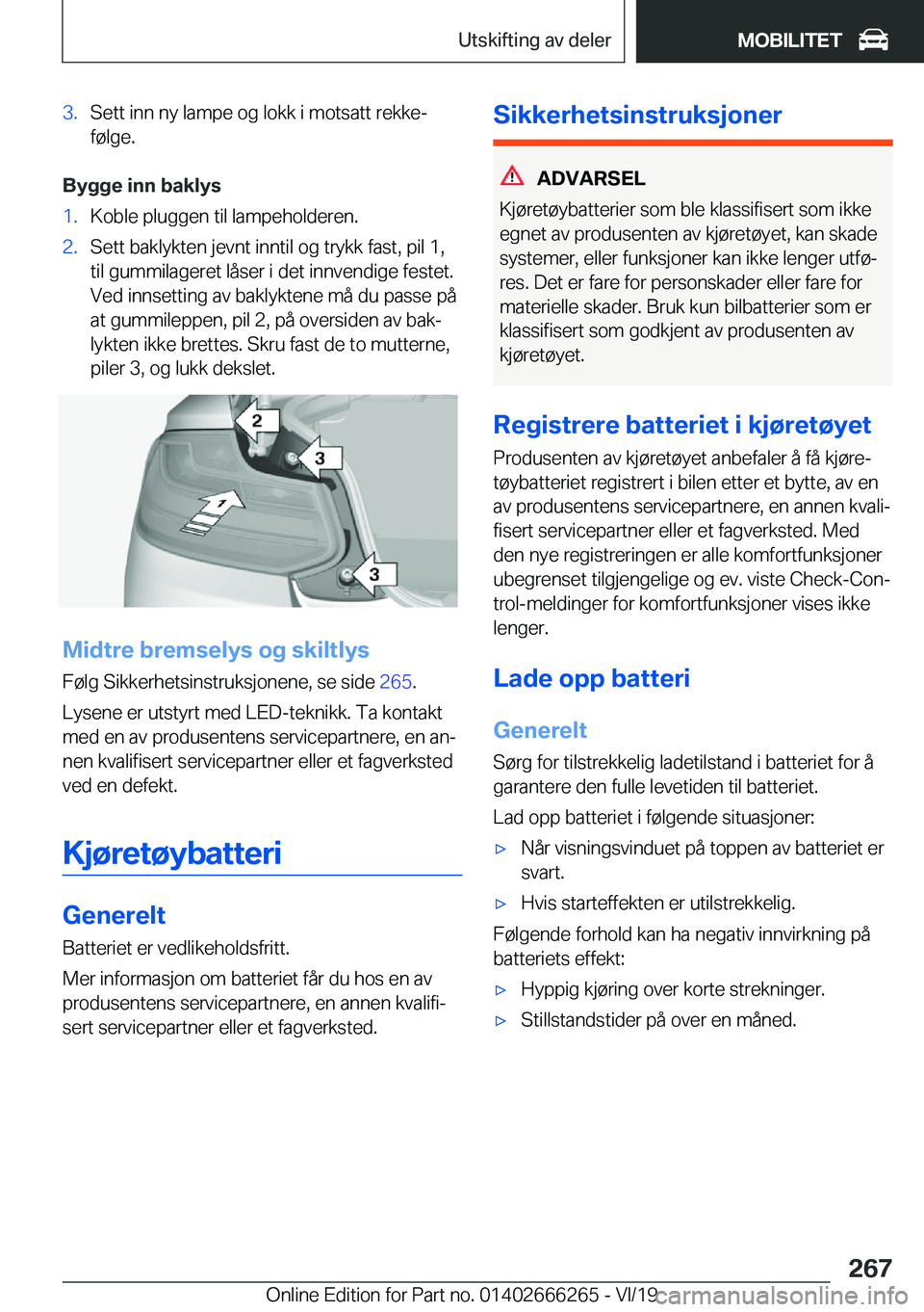 BMW 2 SERIES COUPE 2020  InstruksjonsbØker (in Norwegian) �3�.�S�e�t�t��i�n�n��n�y��l�a�m�p�e��o�g��l�o�k�k��i��m�o�t�s�a�t�t��r�e�k�k�ej
�f�