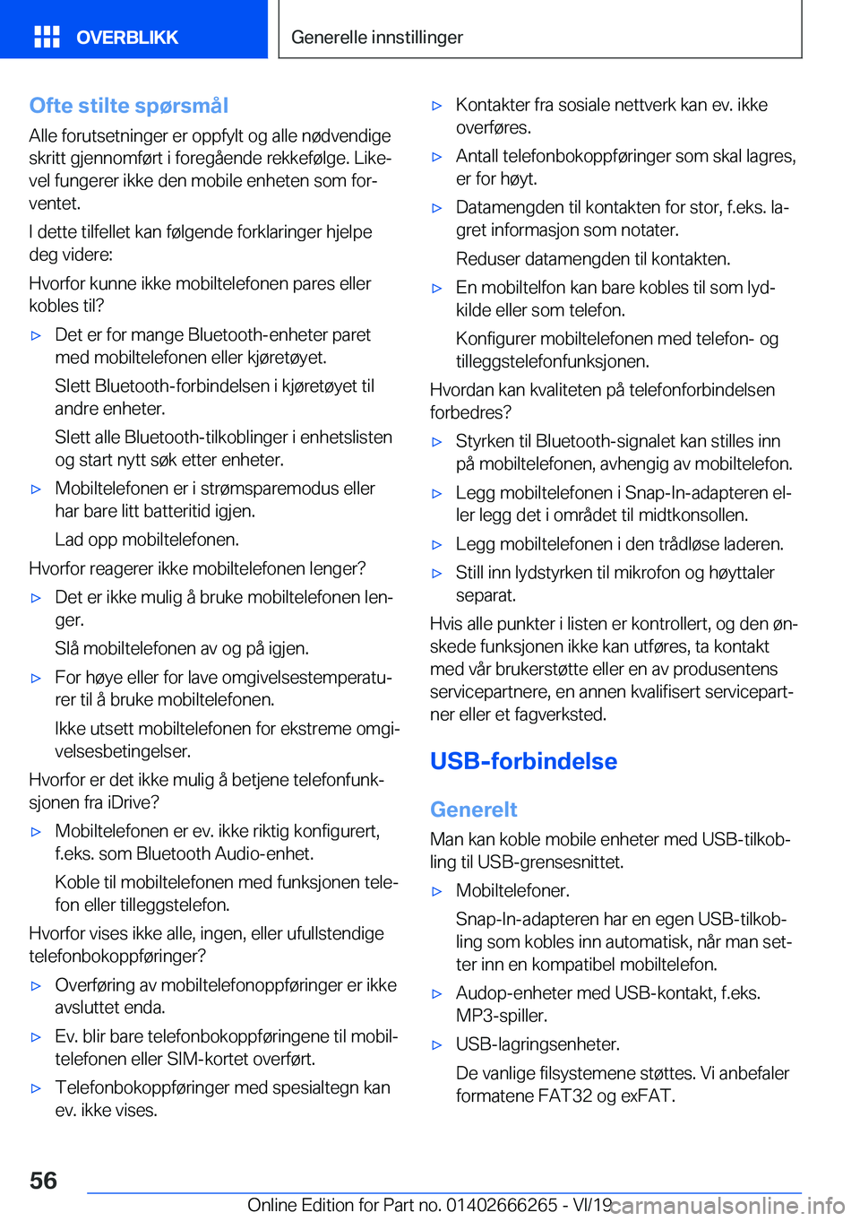 BMW 2 SERIES COUPE 2020  InstruksjonsbØker (in Norwegian) �O�f�t�e��s�t�i�l�t�e��s�p�
