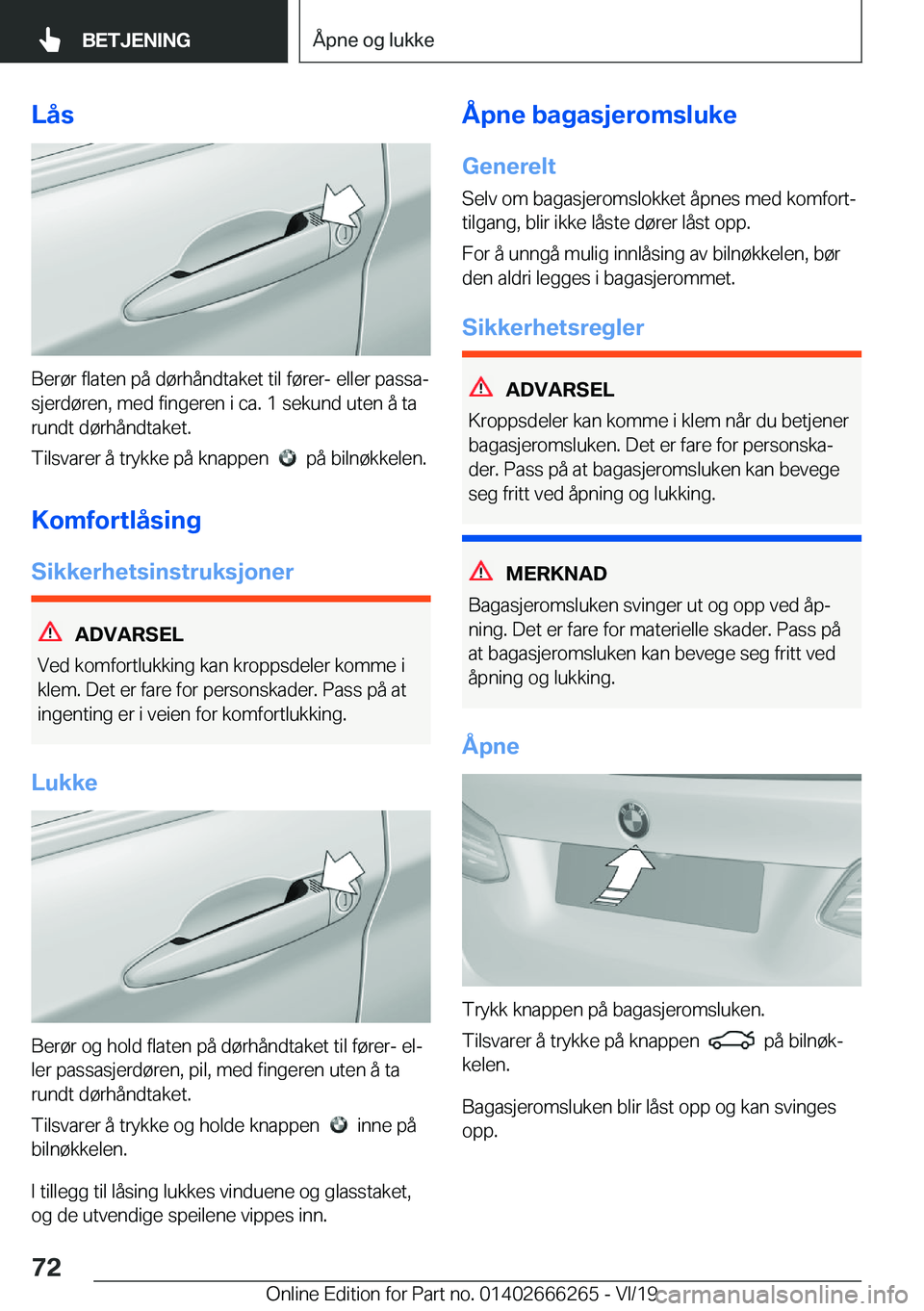 BMW 2 SERIES COUPE 2020  InstruksjonsbØker (in Norwegian) �L�å�s
�B�e�r�