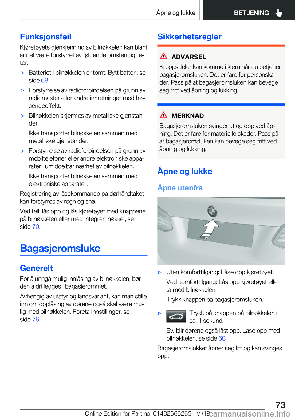 BMW 2 SERIES COUPE 2020  InstruksjonsbØker (in Norwegian) �F�u�n�k�s�j�o�n�s�f�e�i�l
�K�j�