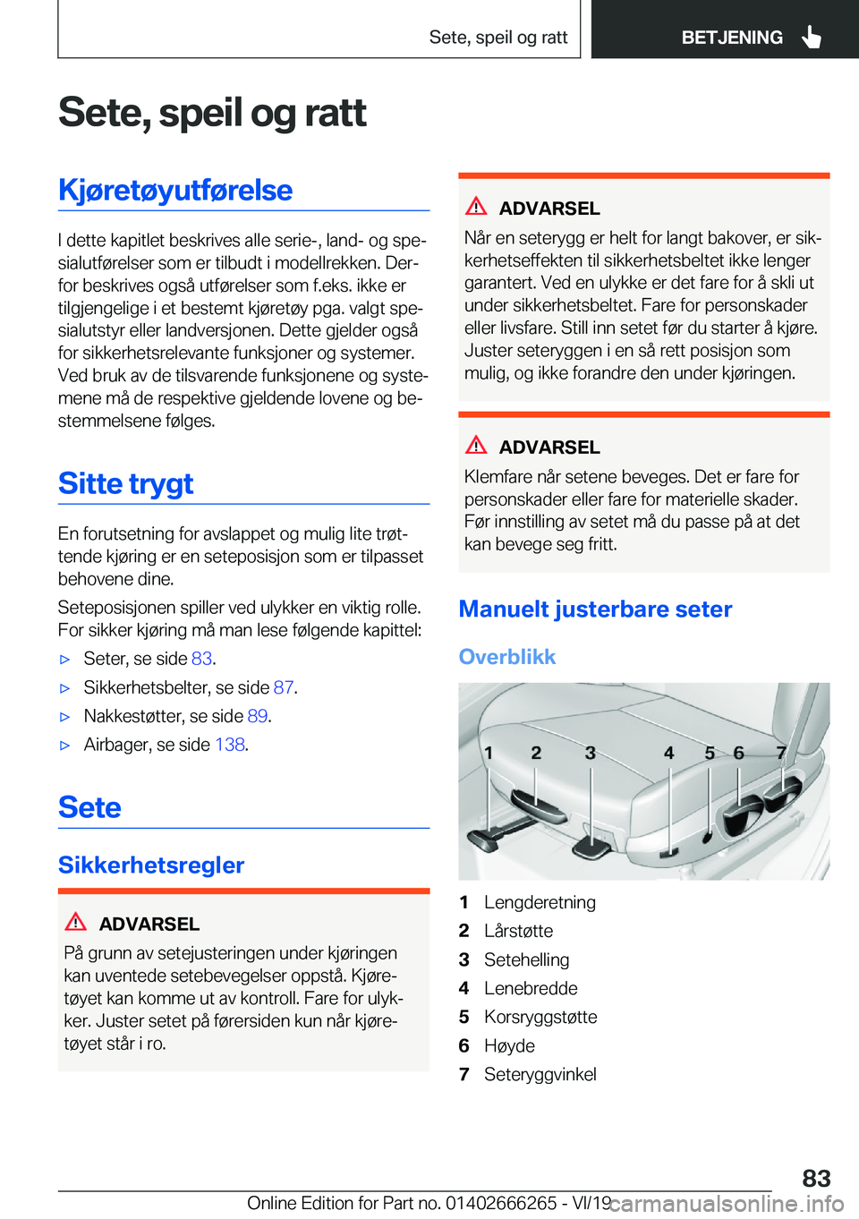 BMW 2 SERIES COUPE 2020  InstruksjonsbØker (in Norwegian) �S�e�t�e�,��s�p�e�i�l��o�g��r�a�t�t�K�j�