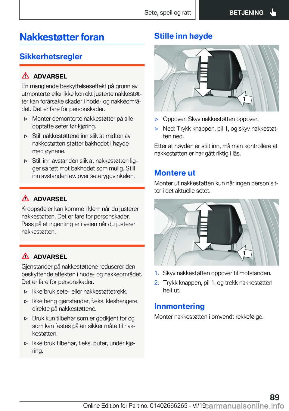 BMW 2 SERIES COUPE 2020  InstruksjonsbØker (in Norwegian) �N�a�k�k�e�s�t�