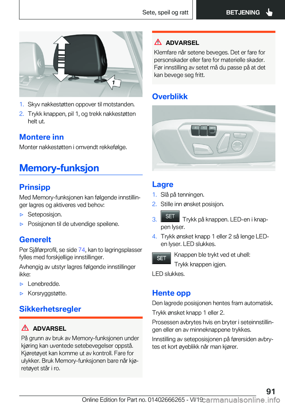 BMW 2 SERIES COUPE 2020  InstruksjonsbØker (in Norwegian) �1�.�S�k�y�v��n�a�k�k�e�s�t�