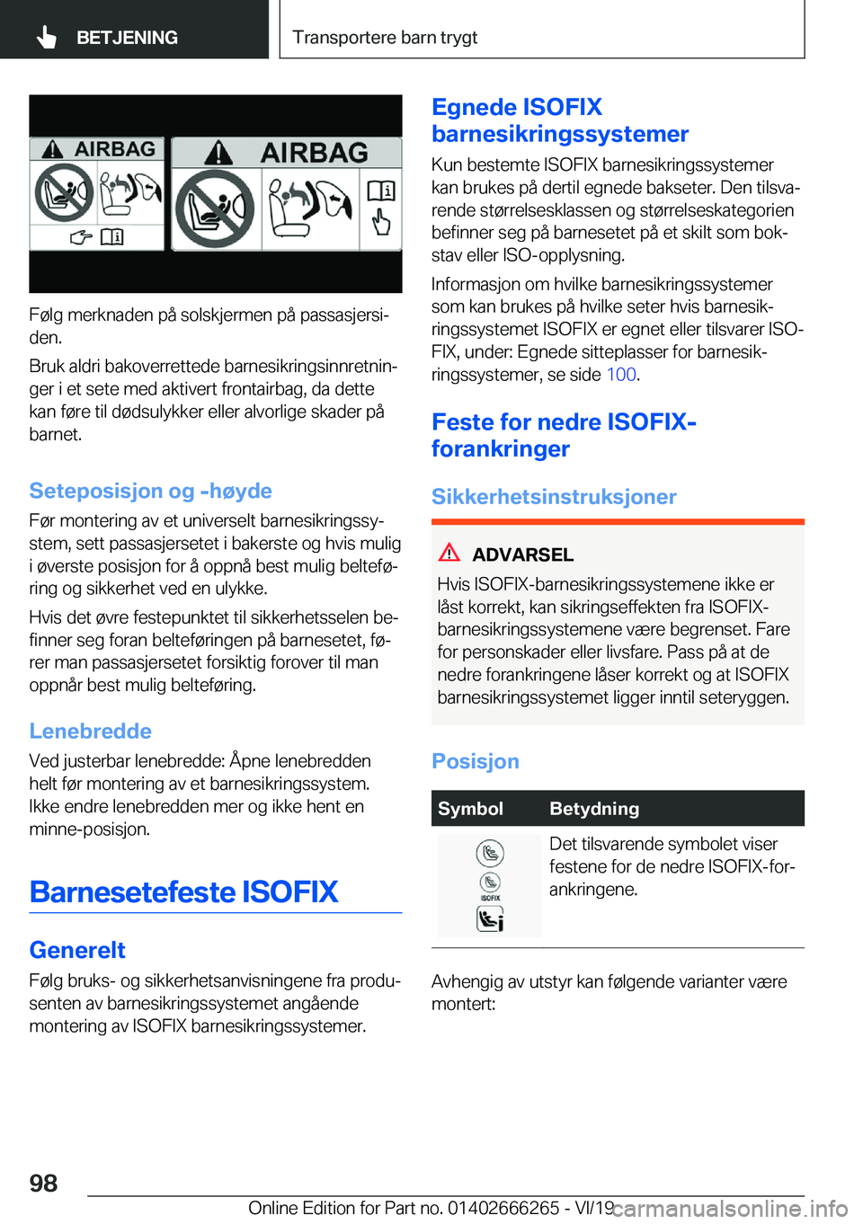 BMW 2 SERIES COUPE 2020  InstruksjonsbØker (in Norwegian) �F�
