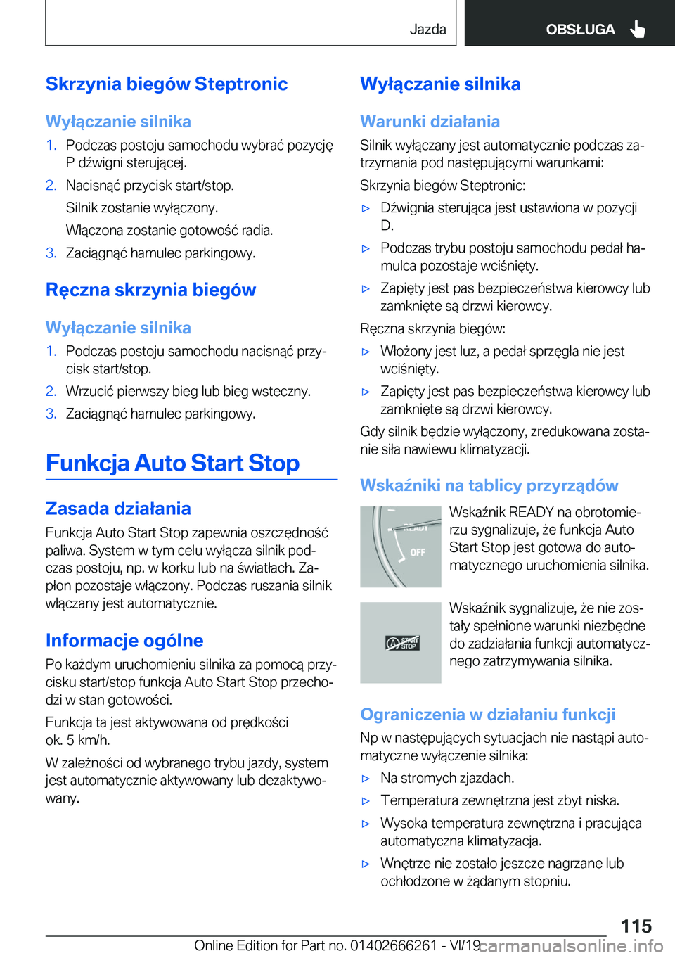BMW 2 SERIES COUPE 2020  Instrukcja obsługi (in Polish) �S�k�r�z�y�n�i�a��b�i�e�g�