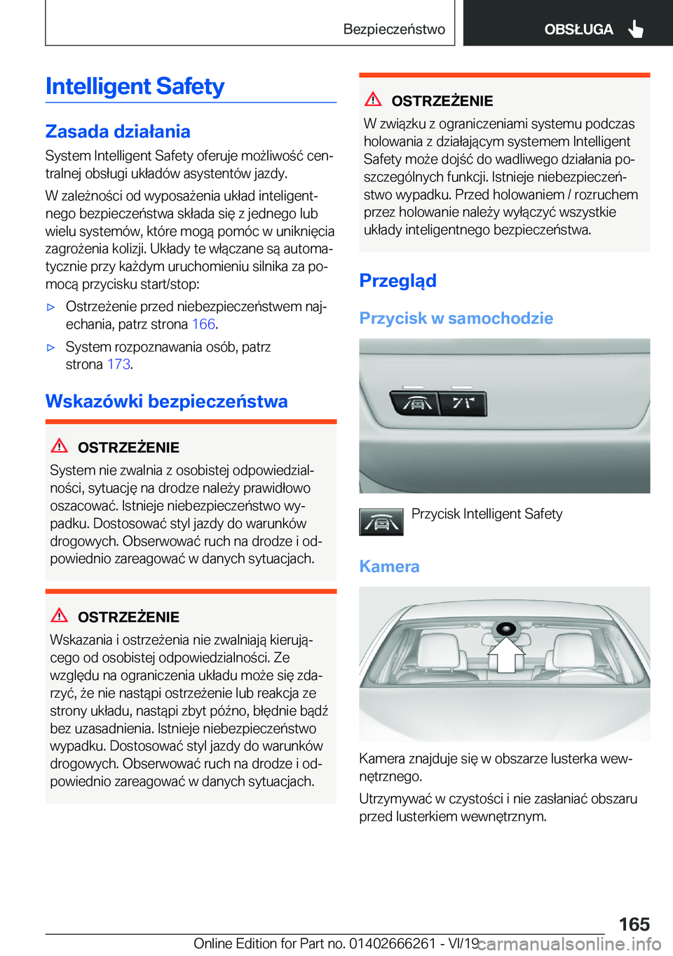 BMW 2 SERIES COUPE 2020  Instrukcja obsługi (in Polish) �I�n�t�e�l�l�i�g�e�n�t��S�a�f�e�t�y
�Z�a�s�a�d�a��d�z�i�a�ł�a�n�i�a�S�y�s�t�e�m��I�n�t�e�l�l�i�g�e�n�t��S�a�f�e�t�y��o�f�e�r�u�j�e��m�o9�l�i�w�o�