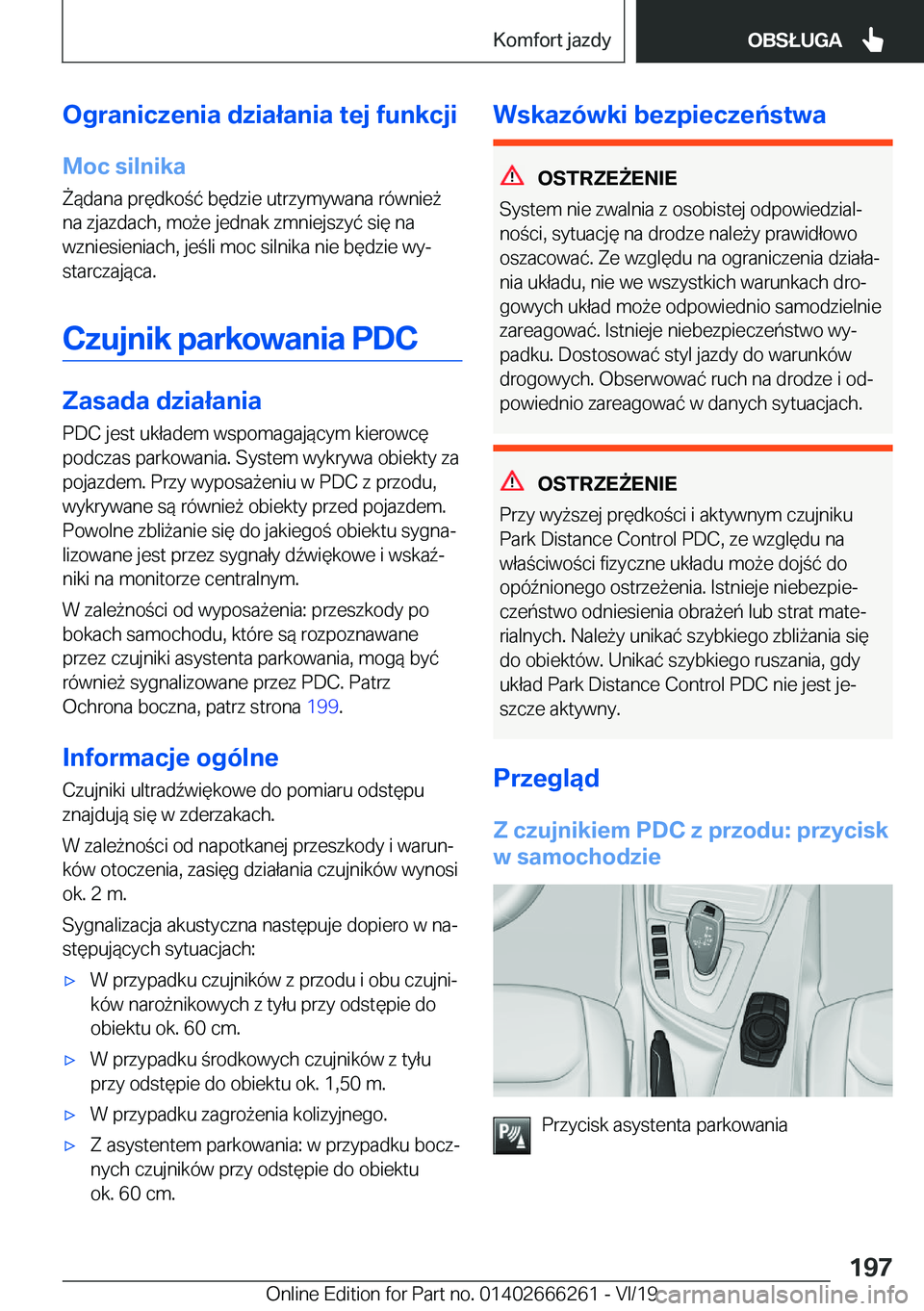 BMW 2 SERIES COUPE 2020  Instrukcja obsługi (in Polish) �O�g�r�a�n�i�c�z�e�n�i�a��d�z�i�a�ł�a�n�i�a��t�e�j��f�u�n�k�c�j�i�M�o�c��s�i�l�n�i�k�a8�