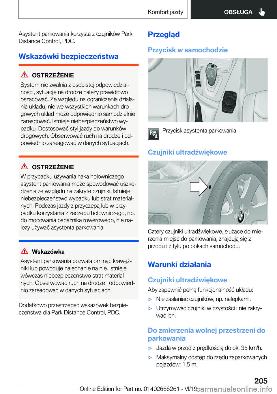 BMW 2 SERIES COUPE 2020  Instrukcja obsługi (in Polish) �A�s�y�s�t�e�n�t��p�a�r�k�o�w�a�n�i�a��k�o�r�z�y�s�t�a��z��c�z�u�j�n�i�k�