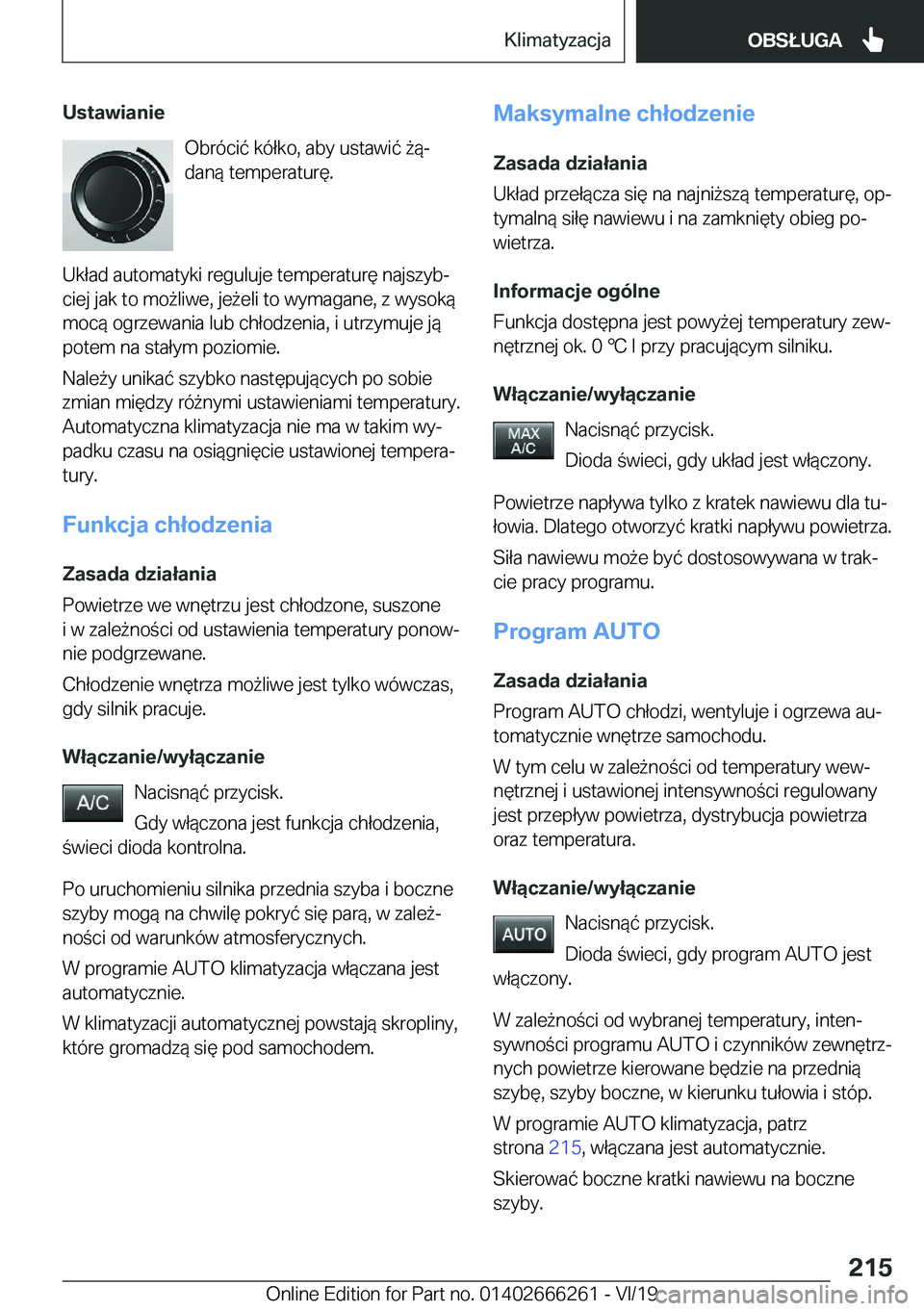 BMW 2 SERIES COUPE 2020  Instrukcja obsługi (in Polish) �U�s�t�a�w�i�a�n�i�e�O�b�r�