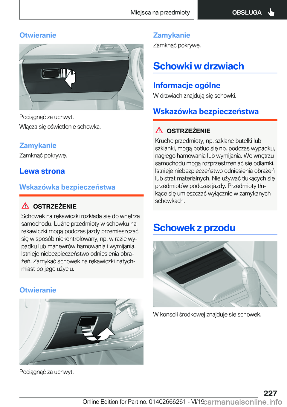 BMW 2 SERIES COUPE 2020  Instrukcja obsługi (in Polish) �O�t�w�i�e�r�a�n�i�e
�P�o�c�i�