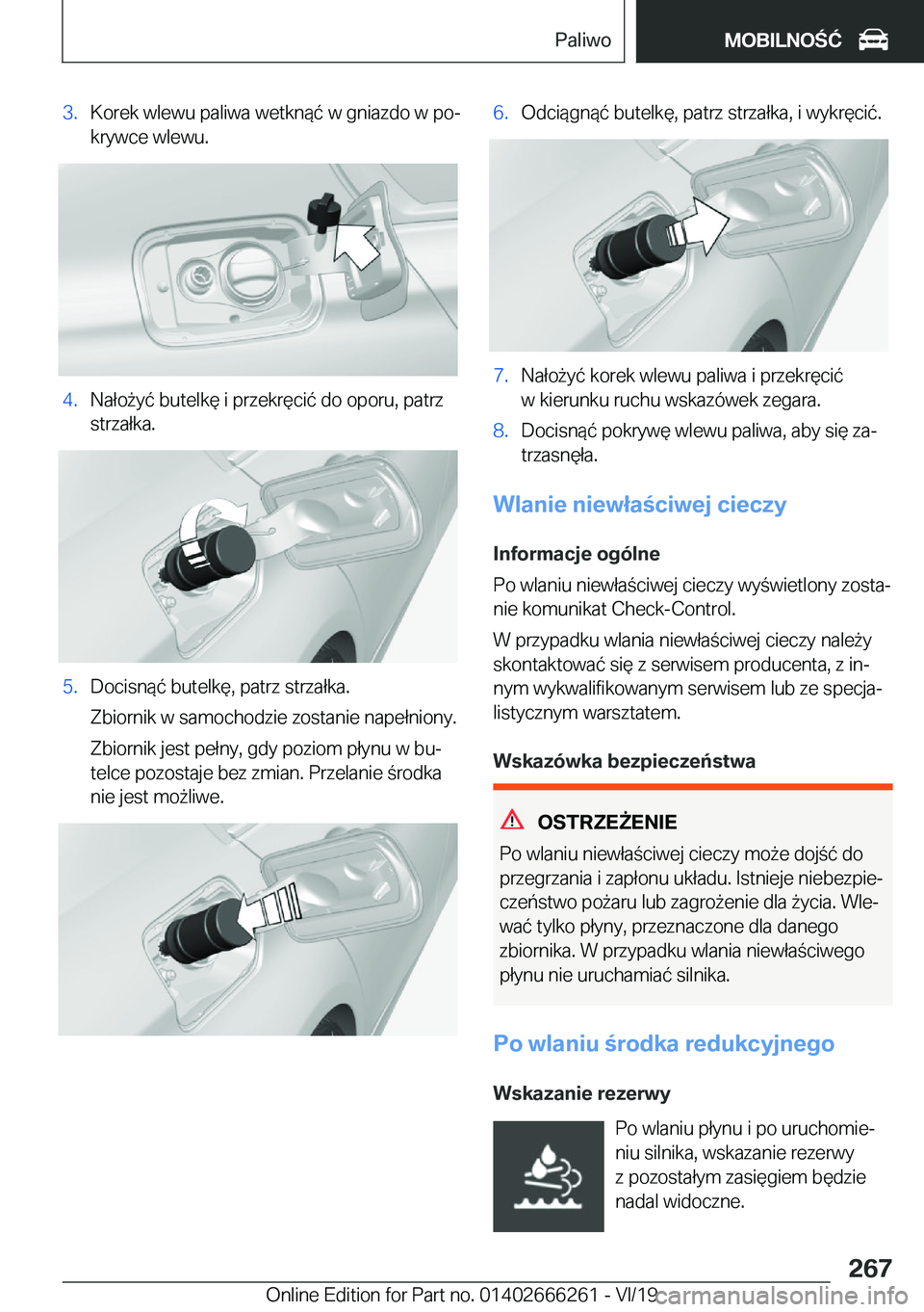 BMW 2 SERIES COUPE 2020  Instrukcja obsługi (in Polish) �3�.�K�o�r�e�k��w�l�e�w�u��p�a�l�i�w�a��w�e�t�k�n�