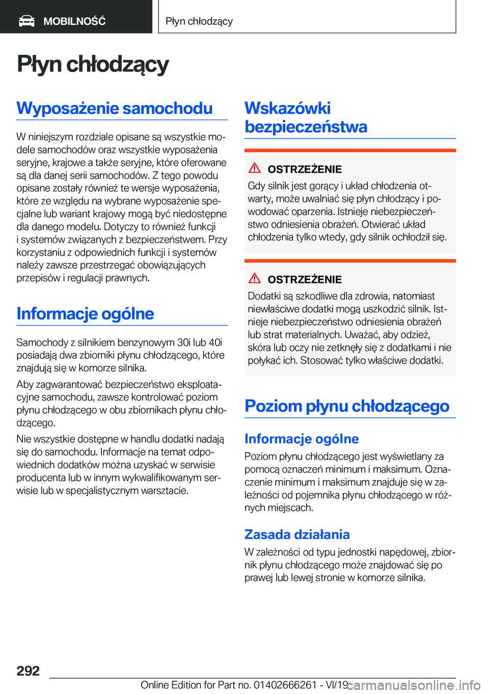 BMW 2 SERIES COUPE 2020  Instrukcja obsługi (in Polish) �P�ł�y�n��c�h�ł�o�d�z�ą�c�y�W�y�p�o�s�a9�e�n�i�e��s�a�m�o�c�h�o�d�u
�W��n�i�n�i�e�j�s�z�y�m��r�o�z�d�z�i�a�l�e��o�p�i�s�a�n�e��s�
