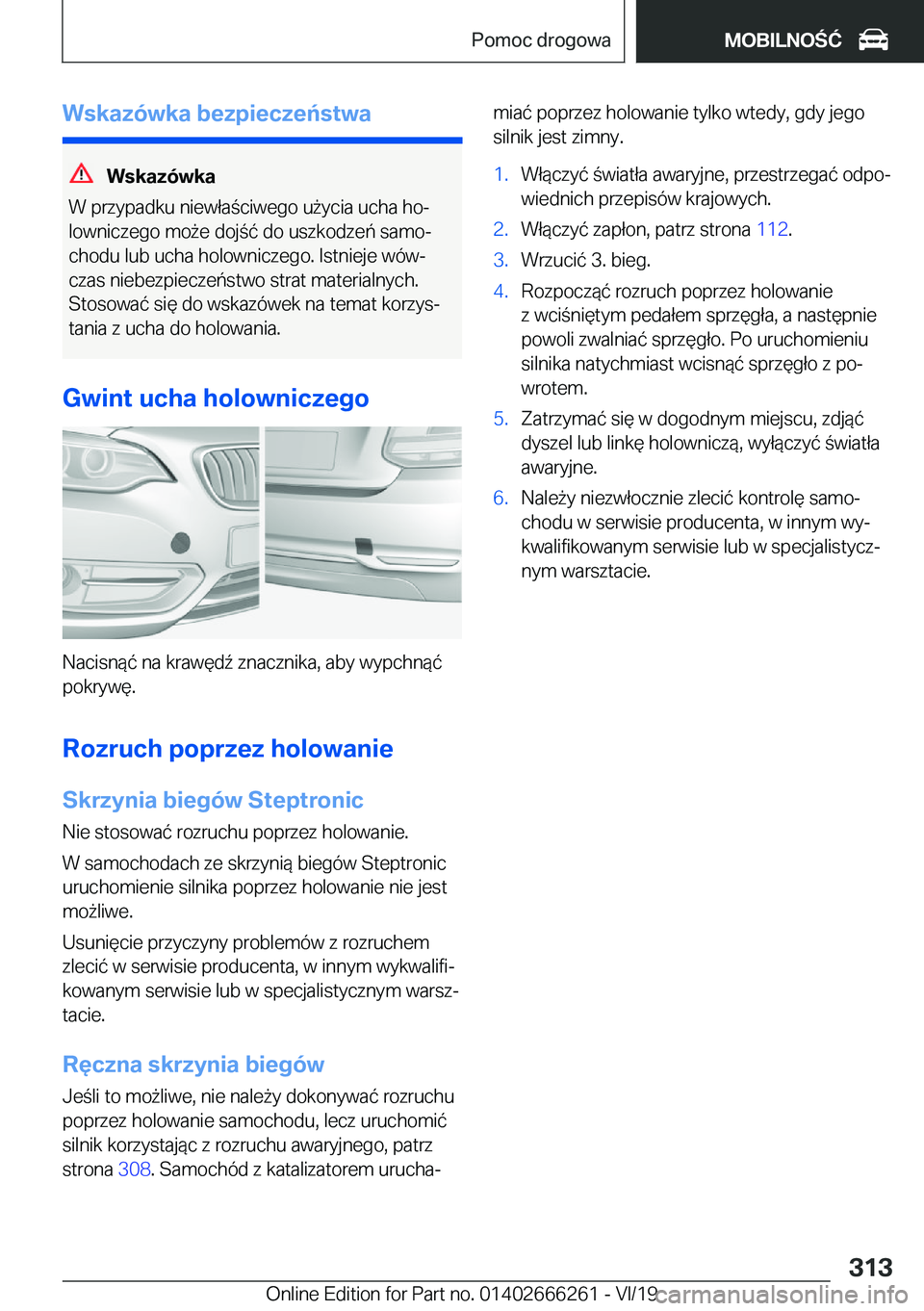 BMW 2 SERIES COUPE 2020  Instrukcja obsługi (in Polish) �W�s�k�a�z�