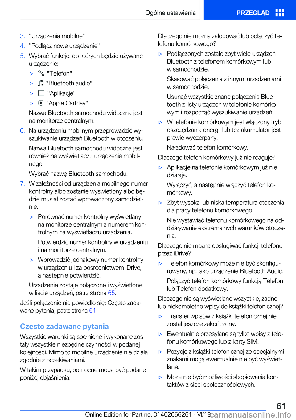 BMW 2 SERIES COUPE 2020  Instrukcja obsługi (in Polish) �3�.��U�r�z�