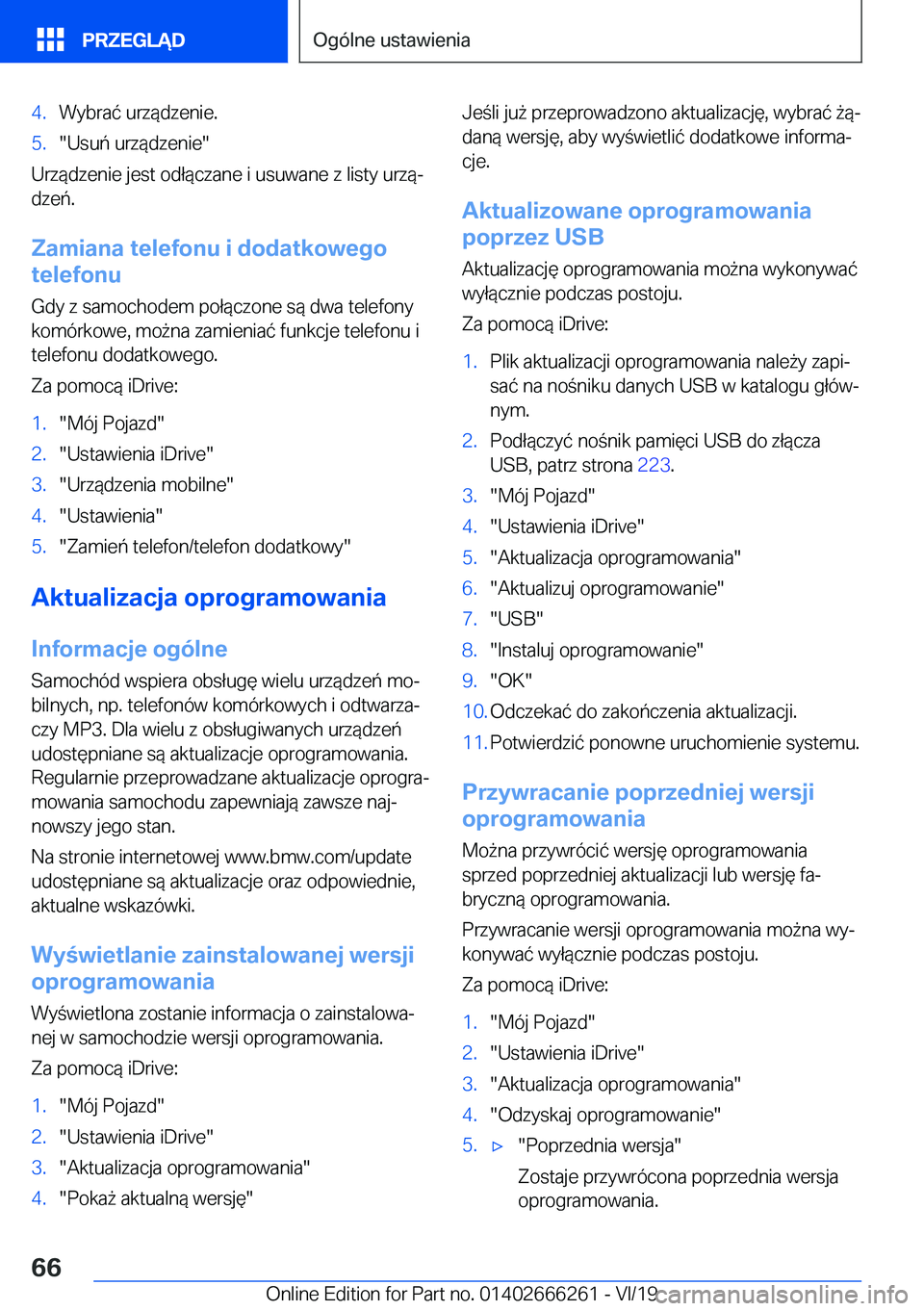 BMW 2 SERIES COUPE 2020  Instrukcja obsługi (in Polish) �4�.�W�y�b�r�a�