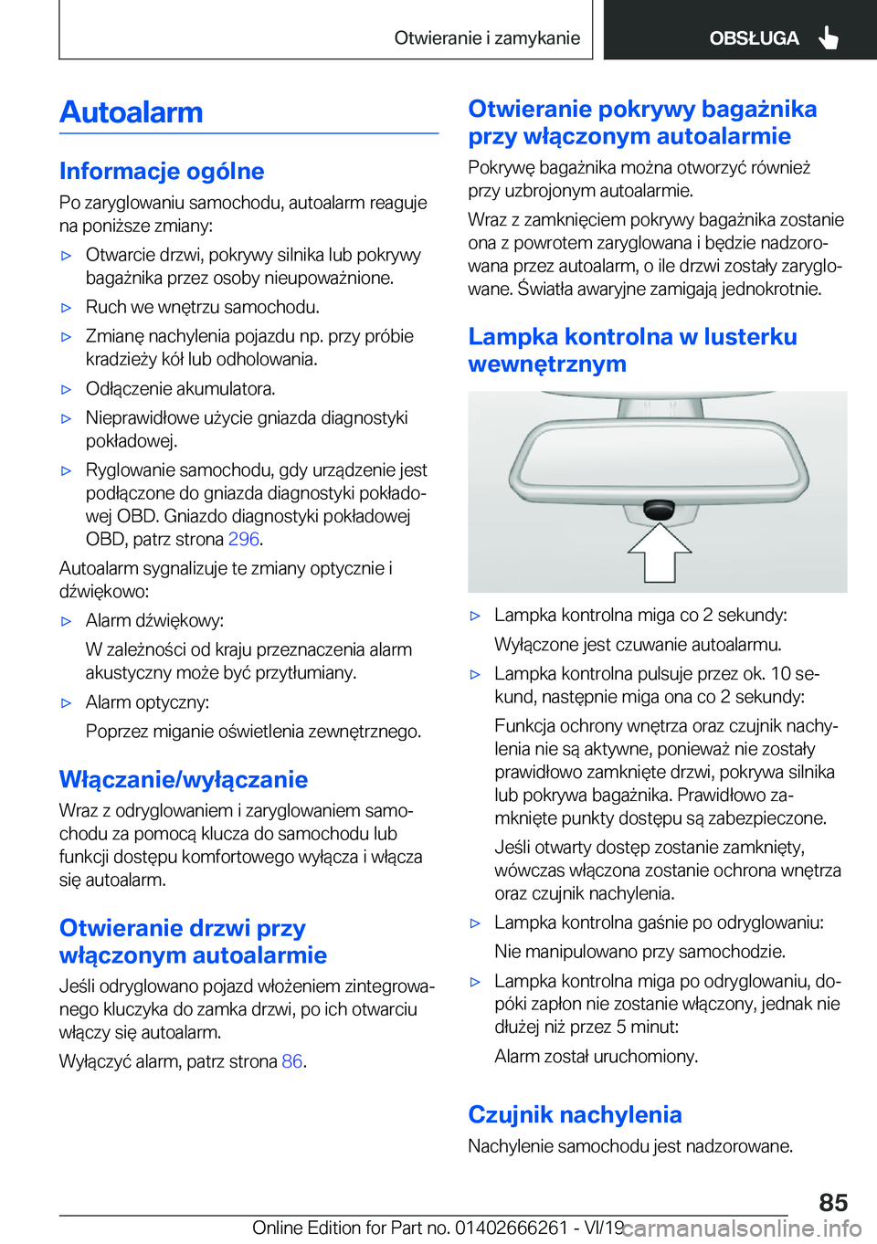 BMW 2 SERIES COUPE 2020  Instrukcja obsługi (in Polish) �A�u�t�o�a�l�a�r�m
�I�n�f�o�r�m�a�c�j�e��o�g�