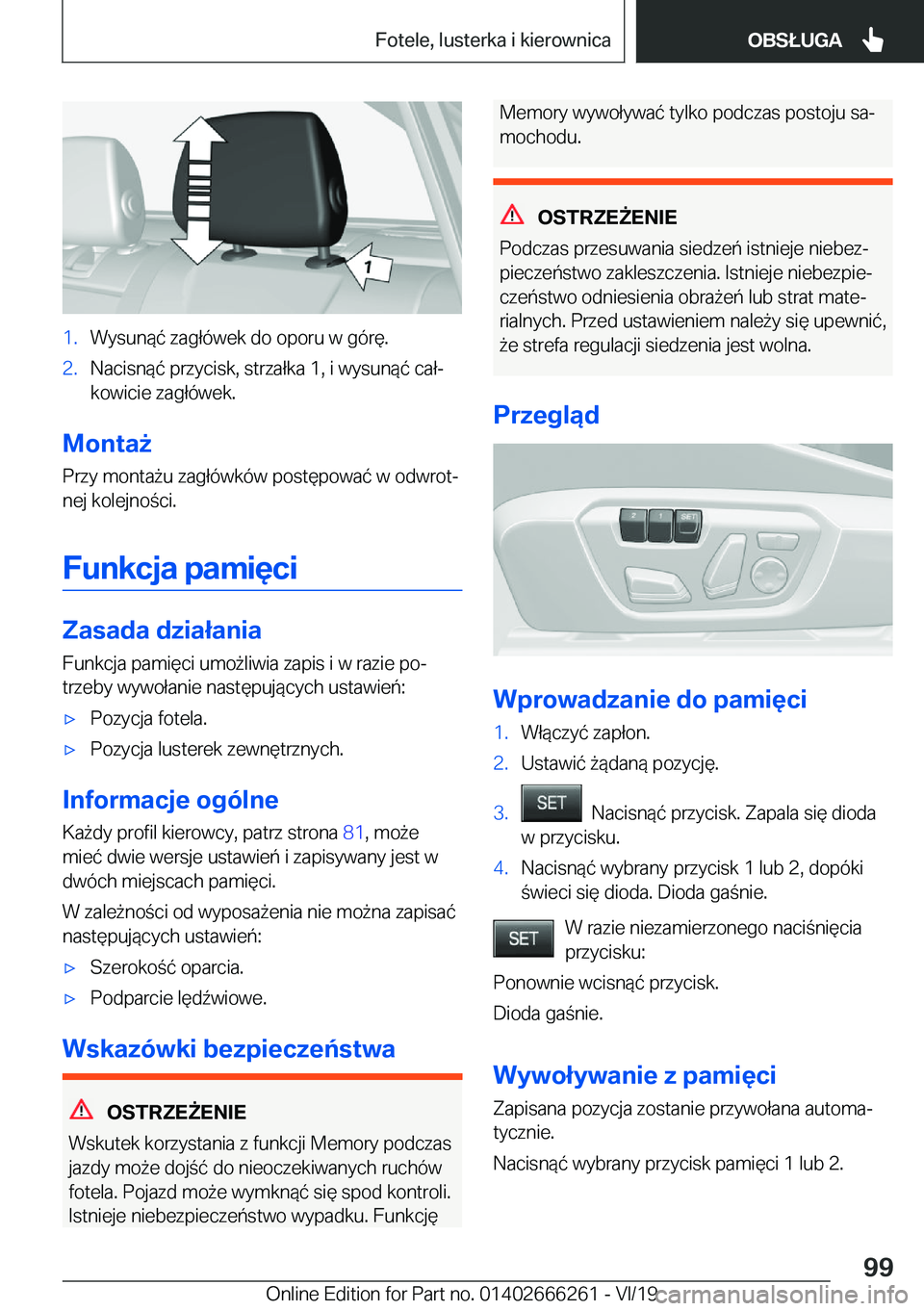 BMW 2 SERIES COUPE 2020  Instrukcja obsługi (in Polish) �1�.�W�y�s�u�n�