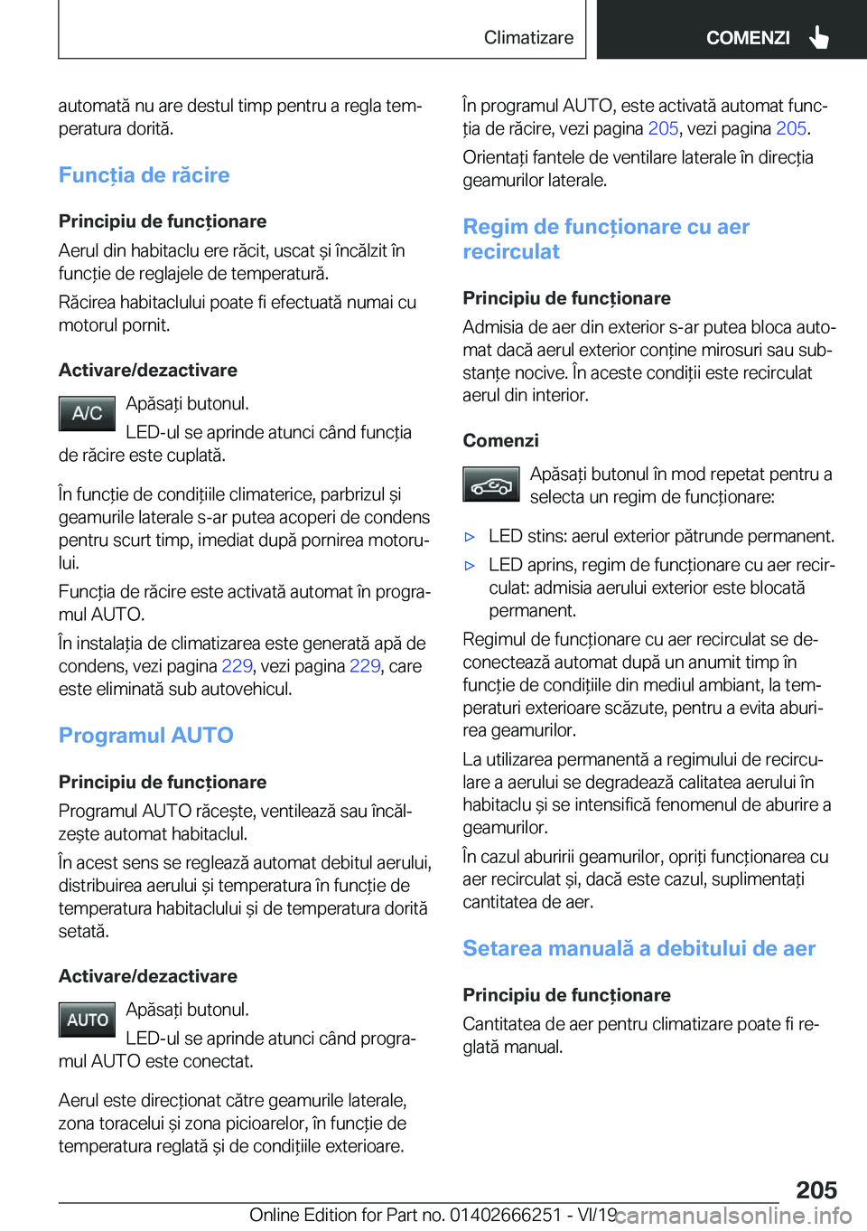BMW 2 SERIES COUPE 2020  Ghiduri De Utilizare (in Romanian) �a�u�t�o�m�a�t�