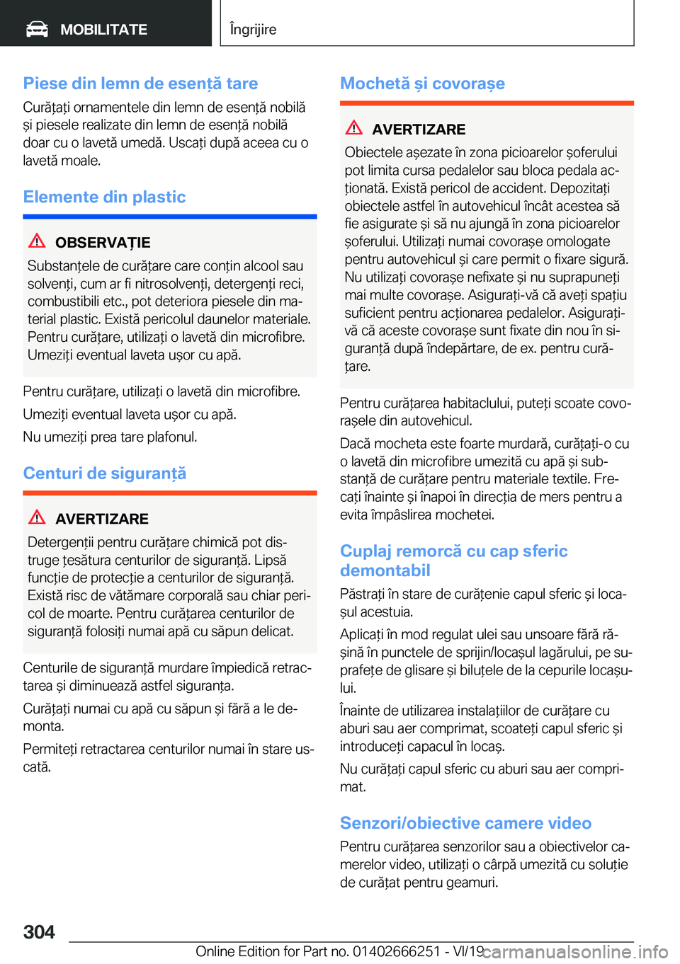 BMW 2 SERIES COUPE 2020  Ghiduri De Utilizare (in Romanian) �P�i�e�s�e��d�i�n��l�e�m�n��d�e��e�s�e�n�
