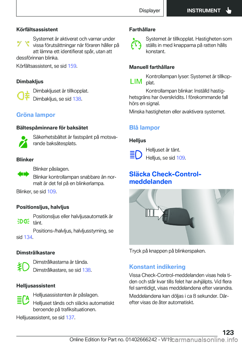 BMW 2 SERIES COUPE 2020  InstruktionsbÖcker (in Swedish) �K�