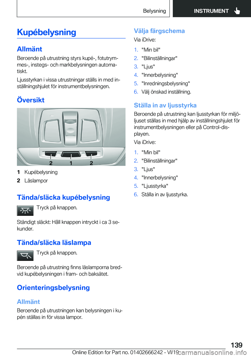 BMW 2 SERIES COUPE 2020  InstruktionsbÖcker (in Swedish) �K�u�p�