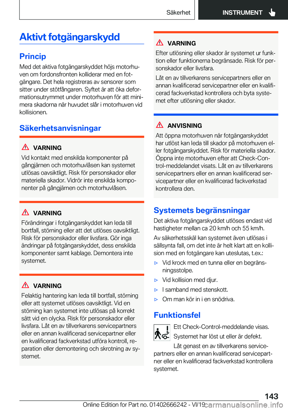 BMW 2 SERIES COUPE 2020  InstruktionsbÖcker (in Swedish) �A�k�t�i�v�t��f�o�t�g�ä�n�g�a�r�s�k�y�d�d
�P�r�i�n�c�i�p�M�e�d��d�e�t��a�k�t�i�v�a��f�o�t�g�ä�n�g�a�r�s�k�y�d�d�e�t��h�