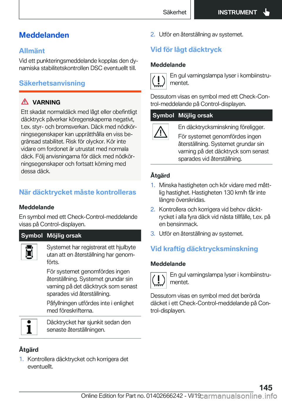 BMW 2 SERIES COUPE 2020  InstruktionsbÖcker (in Swedish) �M�e�d�d�e�l�a�n�d�e�n
�A�l�l�m�ä�n�t
�V�i�d��e�t�t��p�u�n�k�t�e�r�i�n�g�s�m�e�d�d�e�l�a�n�d�e��k�o�p�p�l�a�s��d�e�n��d�yj
�n�a�m�i�s�k�a��s�t�a�b�i�l�i�t�e�t�s�k�o�n�t�r�o�l�l�e�n��D�S�C��e
