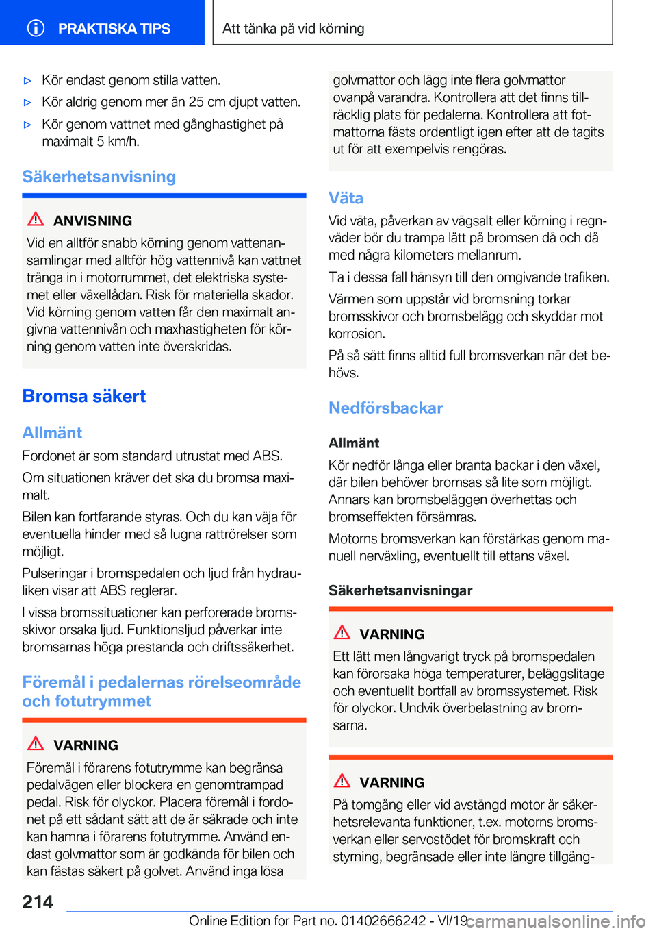 BMW 2 SERIES COUPE 2020  InstruktionsbÖcker (in Swedish) x�K�