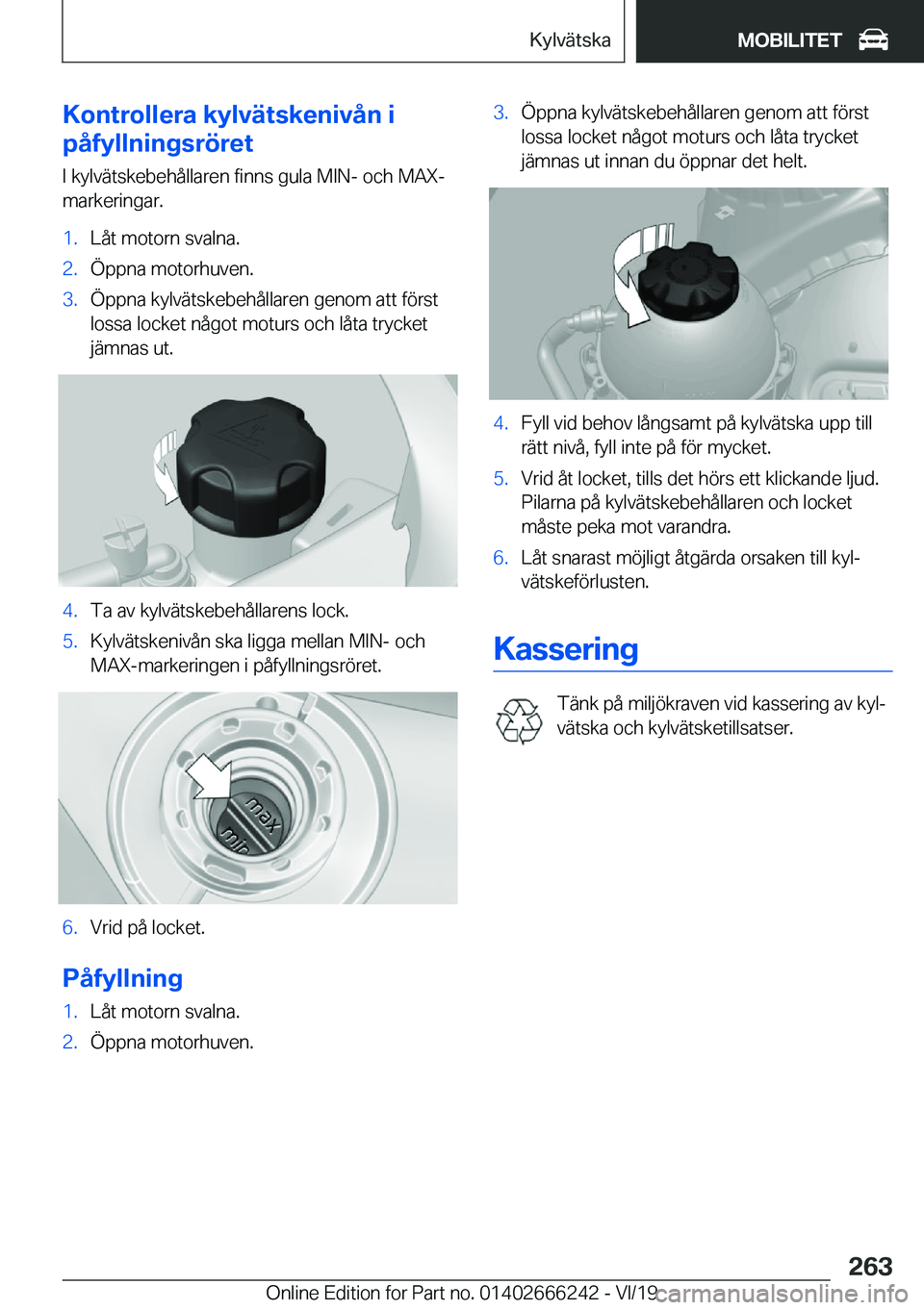 BMW 2 SERIES COUPE 2020  InstruktionsbÖcker (in Swedish) �K�o�n�t�r�o�l�l�e�r�a��k�y�l�v�ä�t�s�k�e�n�i�v�å�n��i
�p�å�f�y�l�l�n�i�n�g�s�r�