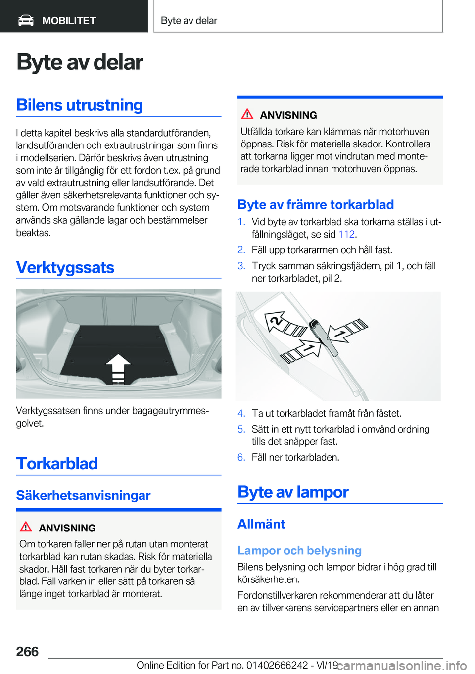 BMW 2 SERIES COUPE 2020  InstruktionsbÖcker (in Swedish) �B�y�t�e��a�v��d�e�l�a�r�B�i�l�e�n�s��u�t�r�u�s�t�n�i�n�g
�I��d�e�t�t�a��k�a�p�i�t�e�l��b�e�s�k�r�i�v�s��a�l�l�a��s�t�a�n�d�a�r�d�u�t�f�