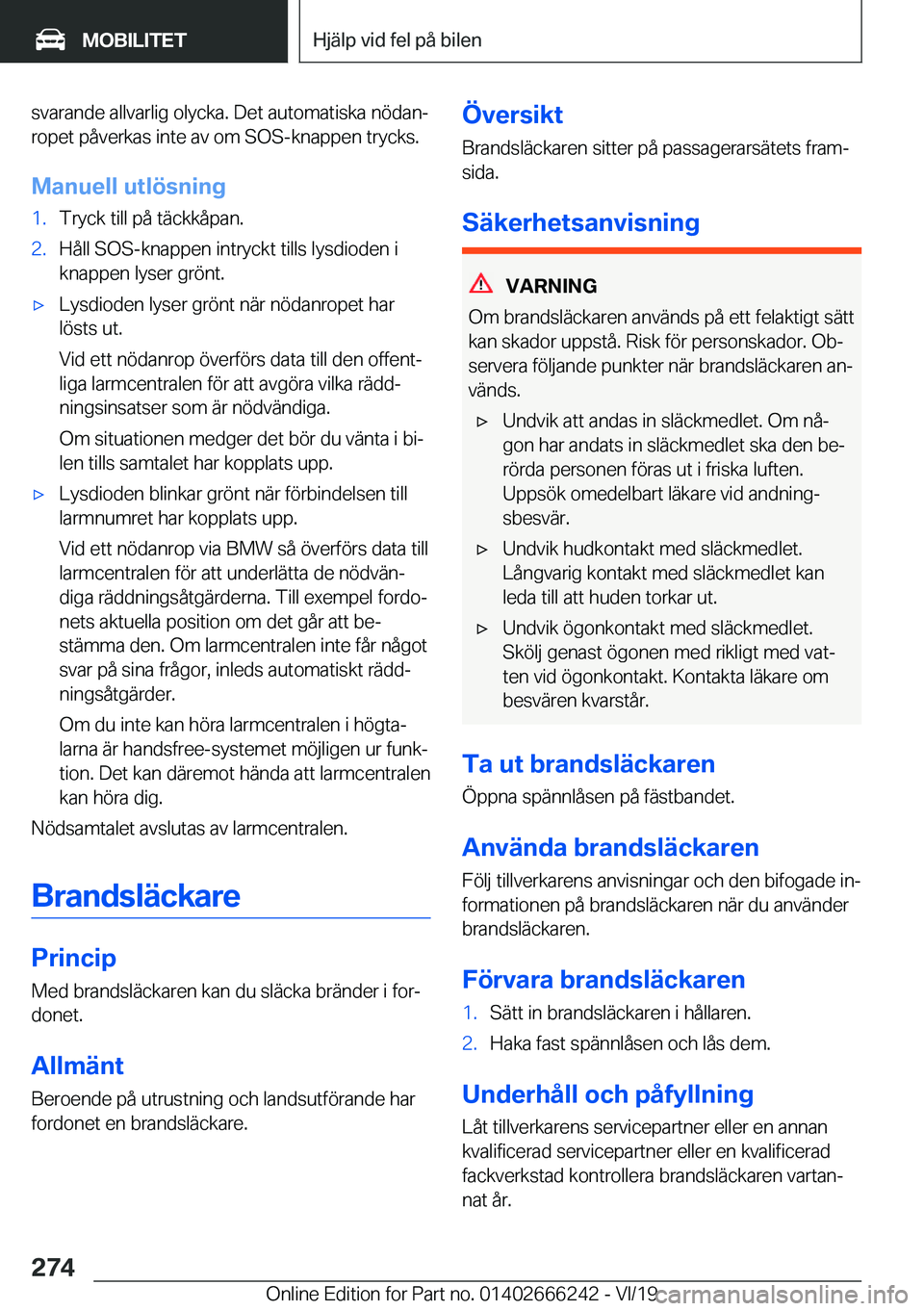 BMW 2 SERIES COUPE 2020  InstruktionsbÖcker (in Swedish) �s�v�a�r�a�n�d�e��a�l�l�v�a�r�l�i�g��o�l�y�c�k�a�.��D�e�t��a�u�t�o�m�a�t�i�s�k�a��n�