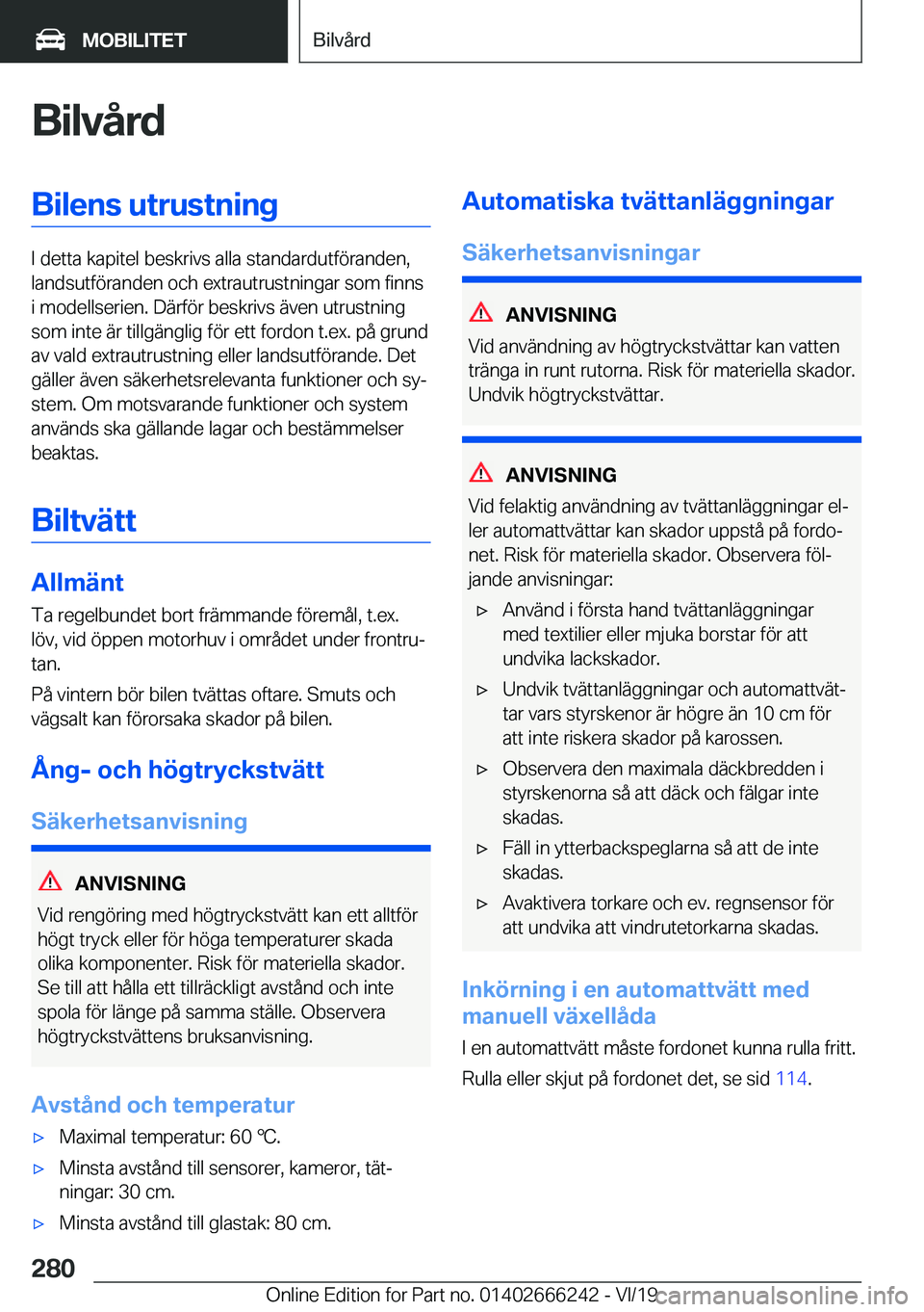 BMW 2 SERIES COUPE 2020  InstruktionsbÖcker (in Swedish) �B�i�l�v�å�r�d�B�i�l�e�n�s��u�t�r�u�s�t�n�i�n�g
�I��d�e�t�t�a��k�a�p�i�t�e�l��b�e�s�k�r�i�v�s��a�l�l�a��s�t�a�n�d�a�r�d�u�t�f�