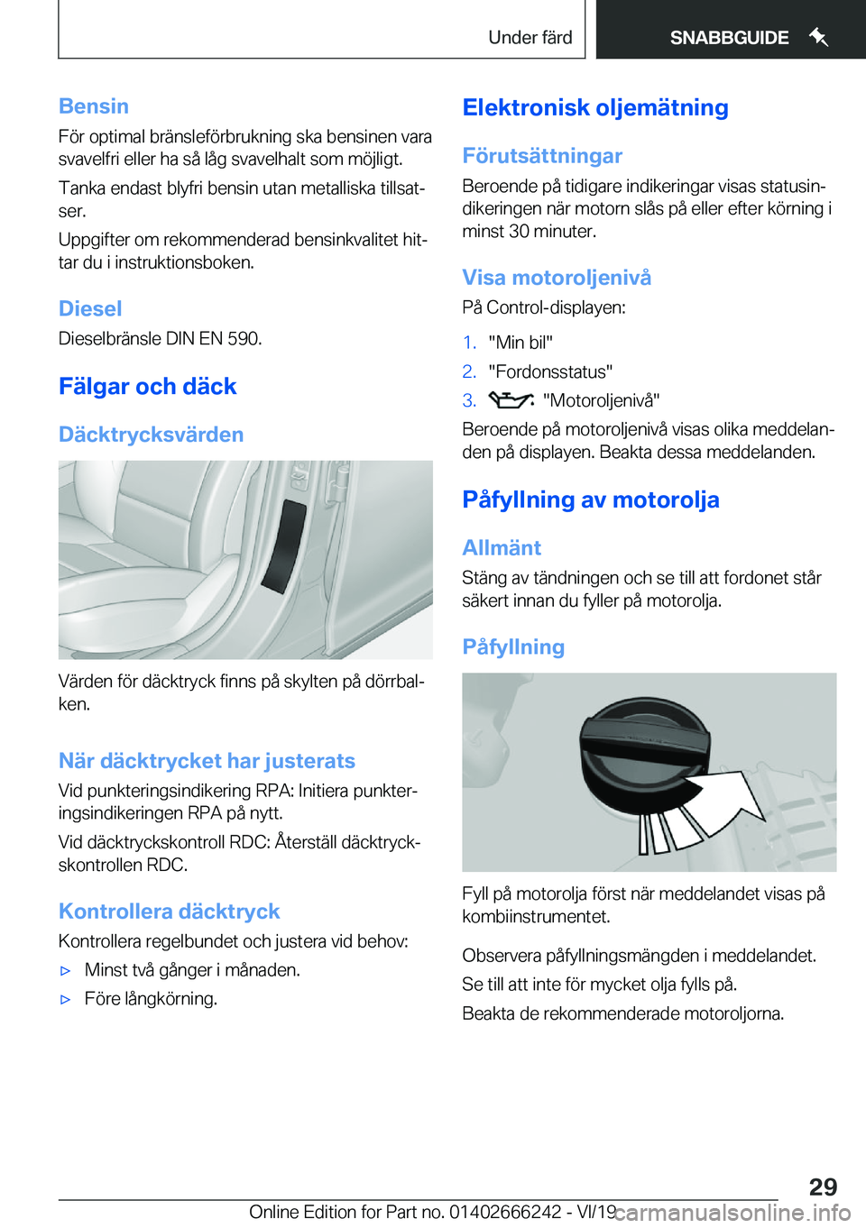 BMW 2 SERIES COUPE 2020  InstruktionsbÖcker (in Swedish) �B�e�n�s�i�n�F�