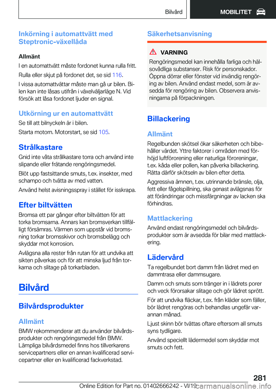 BMW 2 SERIES COUPE 2020  InstruktionsbÖcker (in Swedish) �I�n�k�