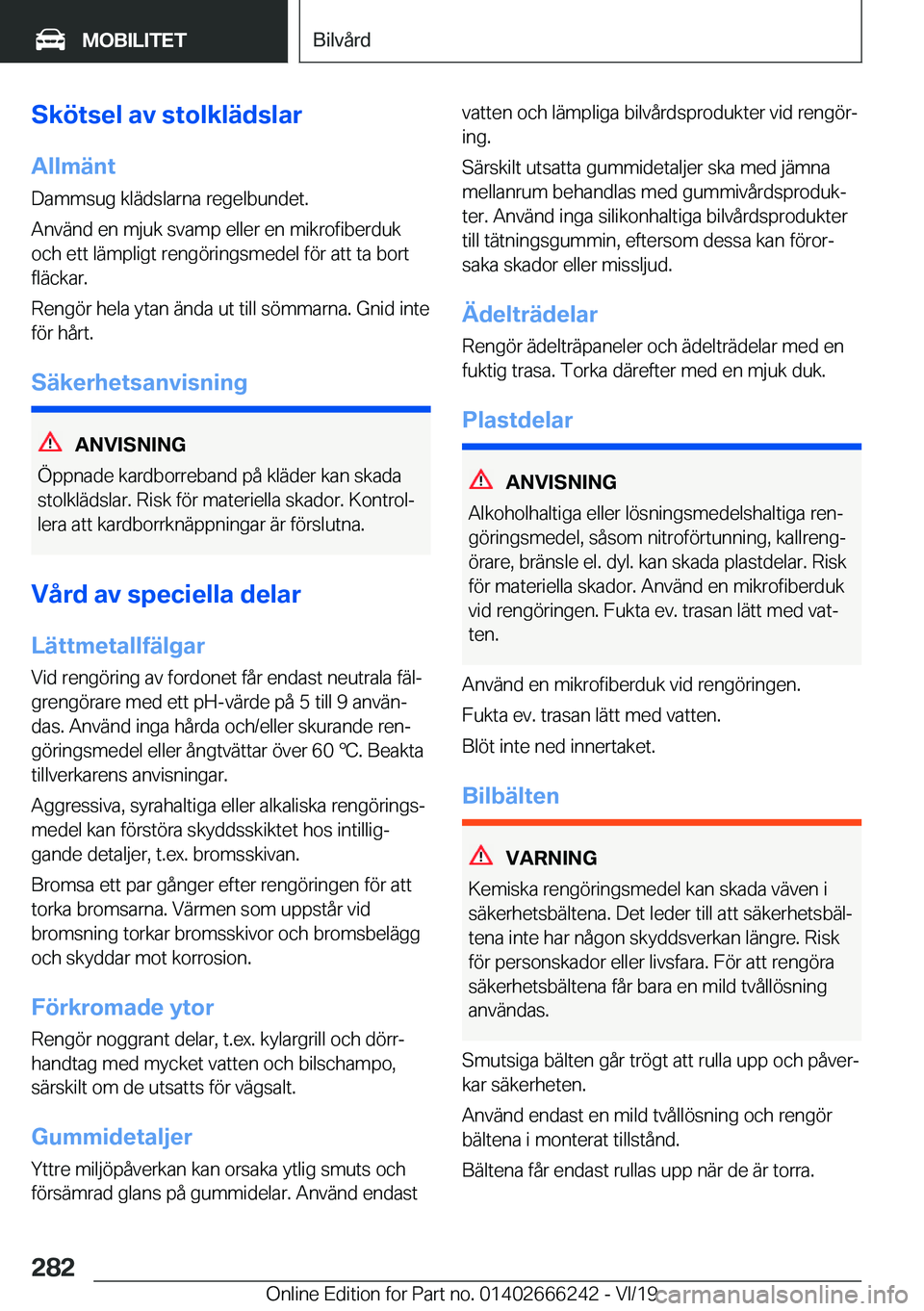 BMW 2 SERIES COUPE 2020  InstruktionsbÖcker (in Swedish) �S�k�
