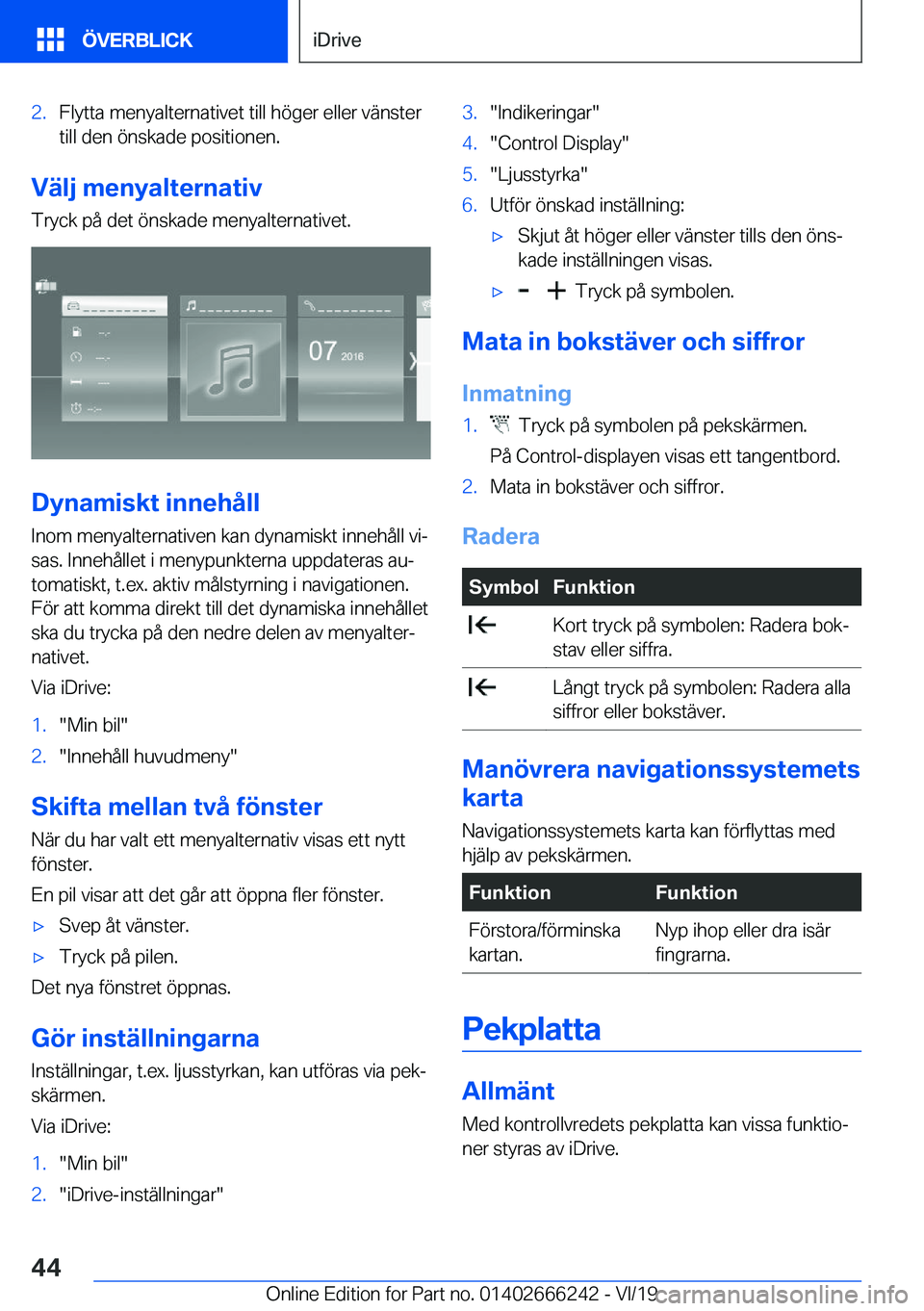 BMW 2 SERIES COUPE 2020  InstruktionsbÖcker (in Swedish) �2�.�F�l�y�t�t�a��m�e�n�y�a�l�t�e�r�n�a�t�i�v�e�t��t�i�l�l��h�